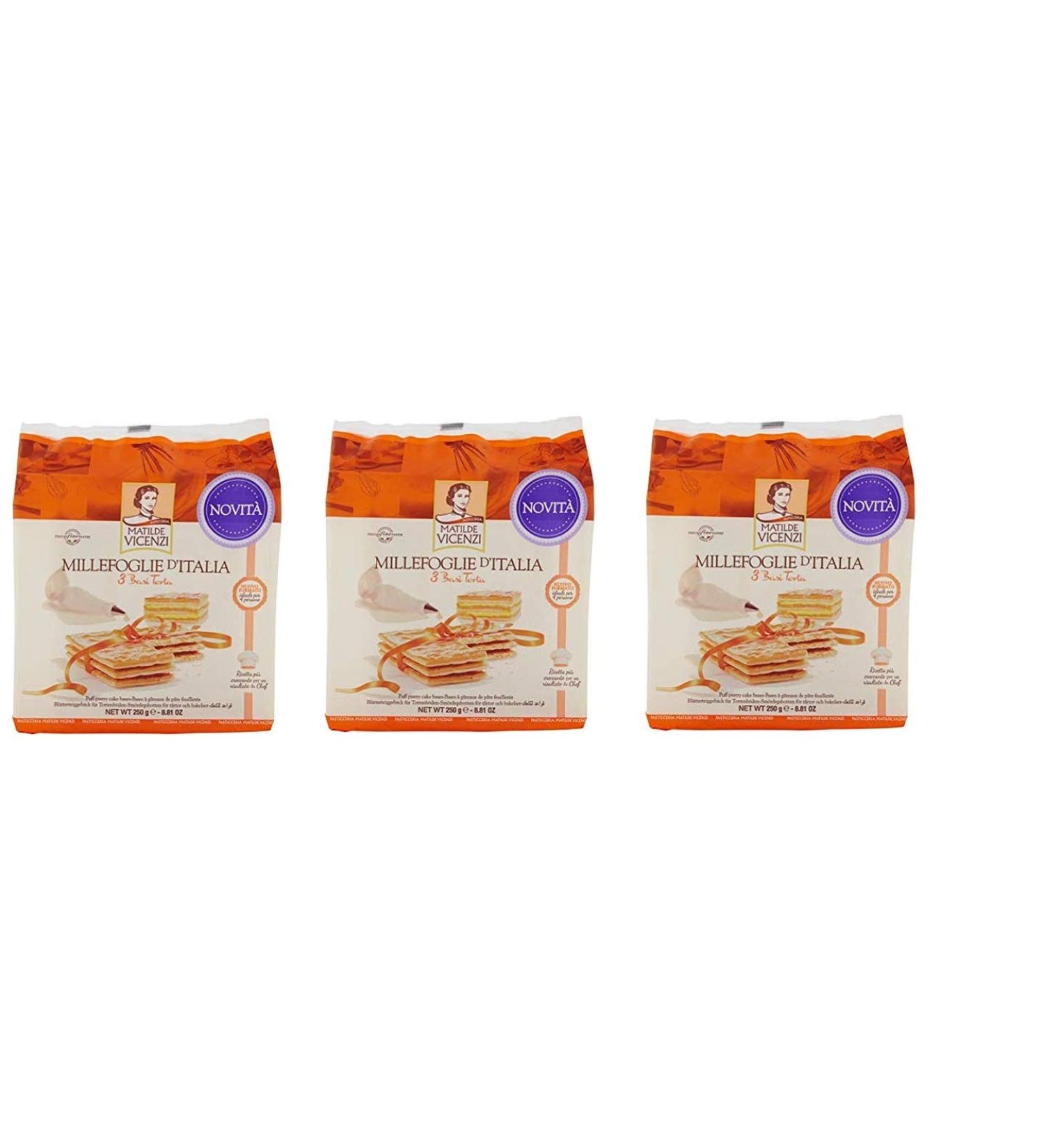 Matilde Vicenzi Matilde Vicenzi Millefoglie 3 bases Cake Biscuit Bases 250 g Pack of 3