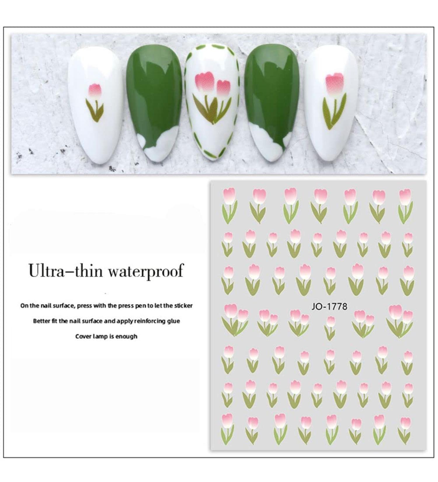 Decor Nail Design Tulip DIY Manicure 3D Holographic Flower Nail Stickers(5) Style05 - Buy Online on GoSupps.com
