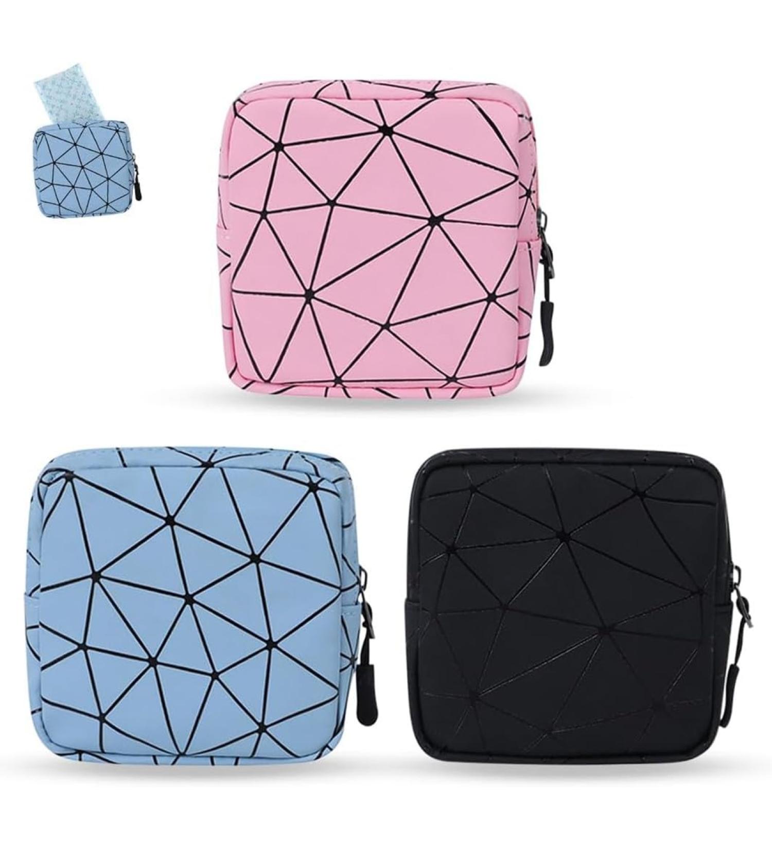 Komunj 3-Piece Tampon Storage Bag Set with Zipper - Stylish & Discreet Coin Bags for Women - Buy Online on GoSupps.com