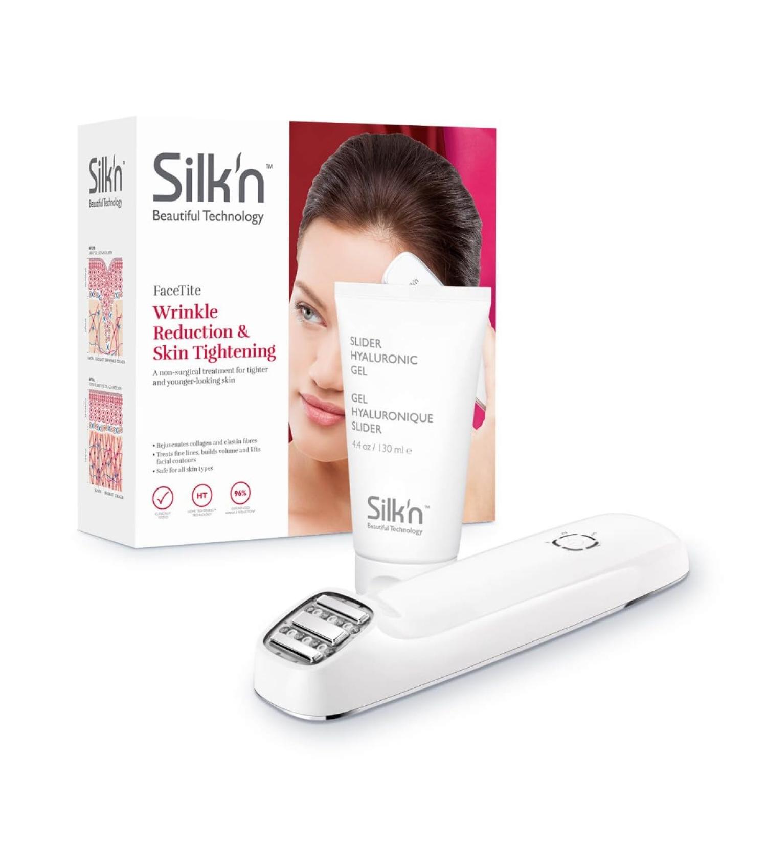 Silk'n FaceTite I Anti-ageing device with serum I Wrinkle reduction and skin smoothing I Homecare device I White - Buy Online on GoSupps.com