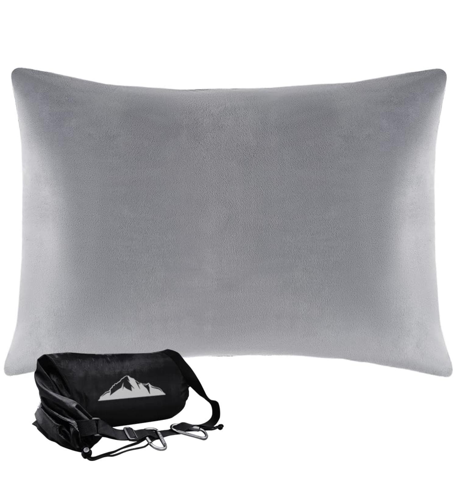 CBBPET Lightweight Pillow - Pack of 2 Ultra Soft Kids Pillows for Sleeping - Compressible Memory Foam Travel Pillow - Waterproof Velvet Cover - Grey 14x18 Inch - Buy Online on GoSupps.com