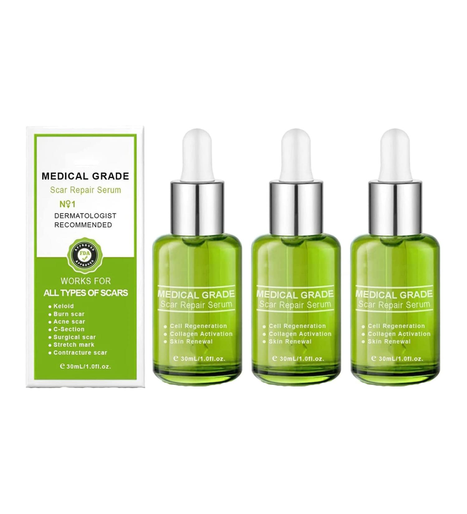 Goopgen Advanced Medical Grade Scar Repair Serum - Scar Treatment for Scar Removal (3pcs) - Buy Online on GoSupps.com