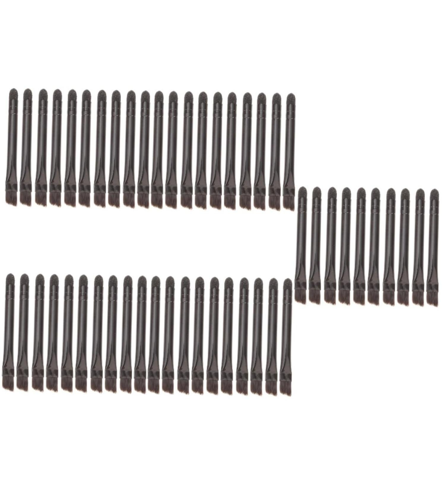 Mipcase 50 Pcs Eye Shadow Brush Black Eye Shadow Double Head Eyeshadow Double-ended Makeup 5.8X0.7X0.5CMx5pcs Blackx5pcs - Buy Online on GoSupps.com