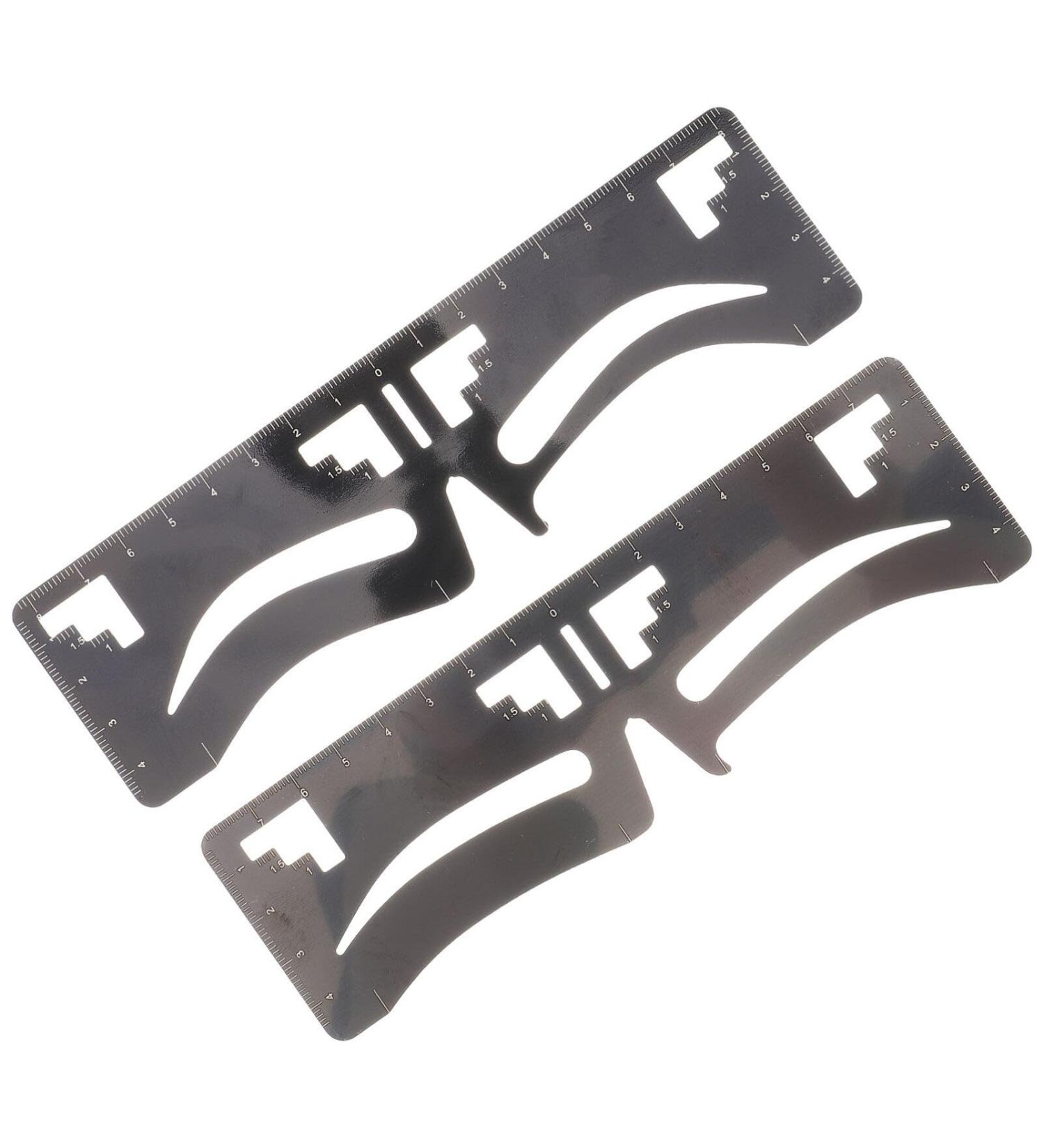 Healvian Metal Eyebrow Ruler 2Pcs Eyebrow Eyebrow Corrector Level Measure Tool for Eyebrow Drawing Line Kit for Eyebrows Eyebrow Makeup Stencil - Buy Online on GoSupps.com