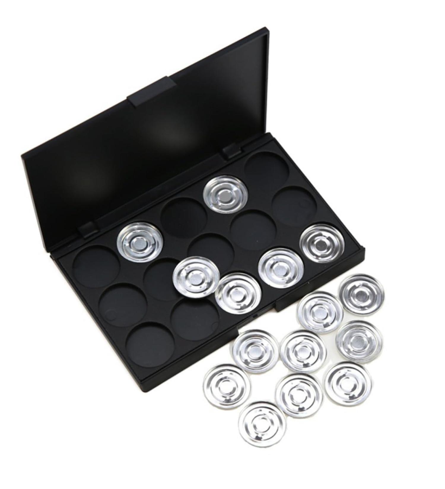 Outanaya 15 Eyeshadow Case Empty Cosmetic Travel Makeup Case Cosmetic Cases for Traveling Empty Makeup Silver - Buy Online on GoSupps.com