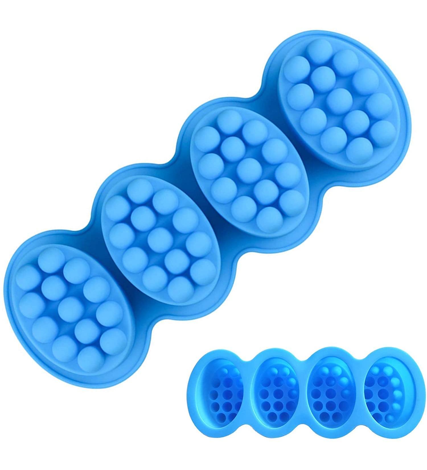 Sdmnsg-T 3D Silicone Massage Bar Soap Molds - Handmade Soap Making Molds - Rectangle, Blue - Buy Online on GoSupps.com