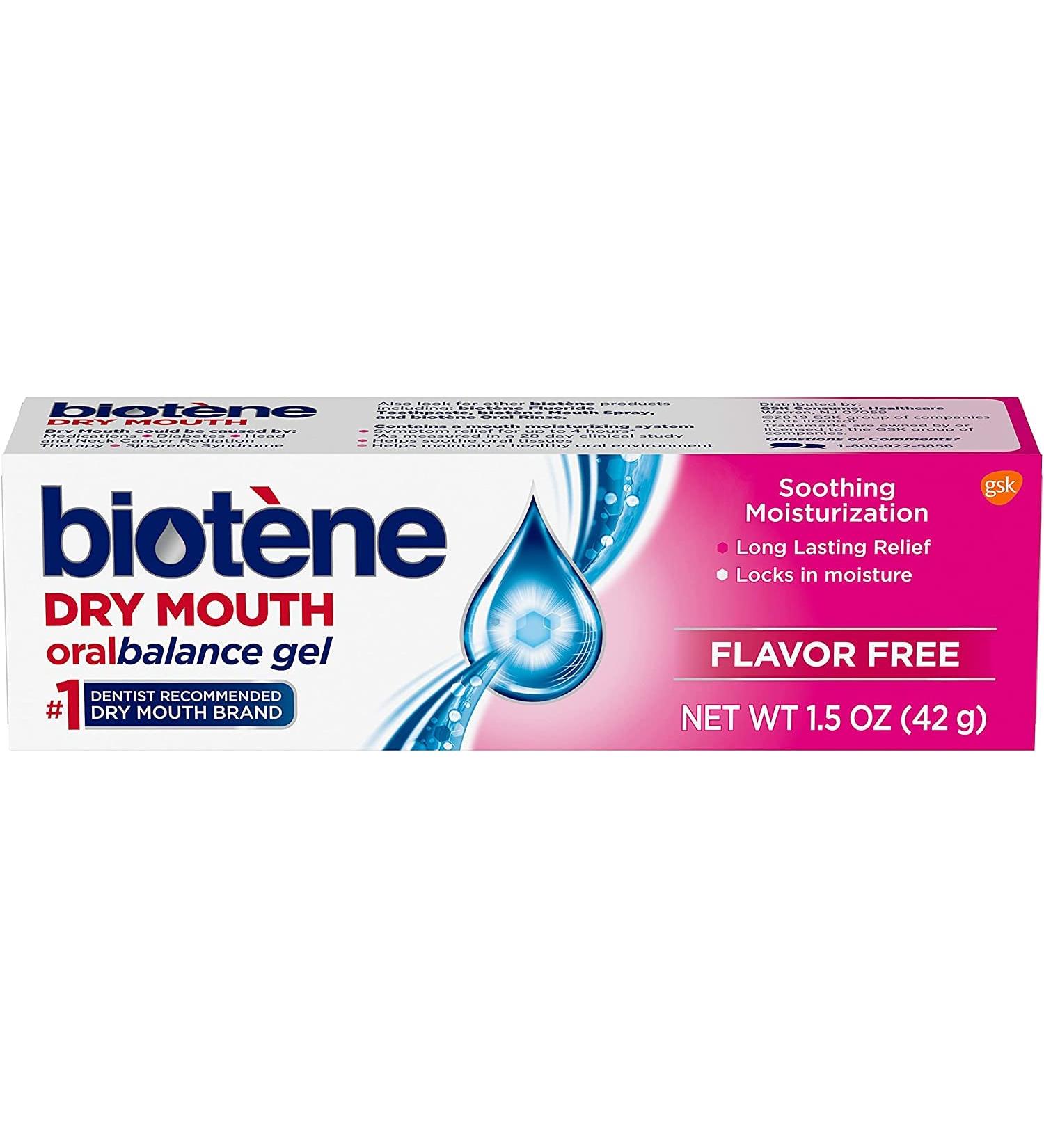 Biotene Oral Balance Dry Mouth Moisturizing Gel 1.5 oz - Pack of 4 | Hydrating Gel for Dry Mouth Relief - Buy Online on GoSupps.com