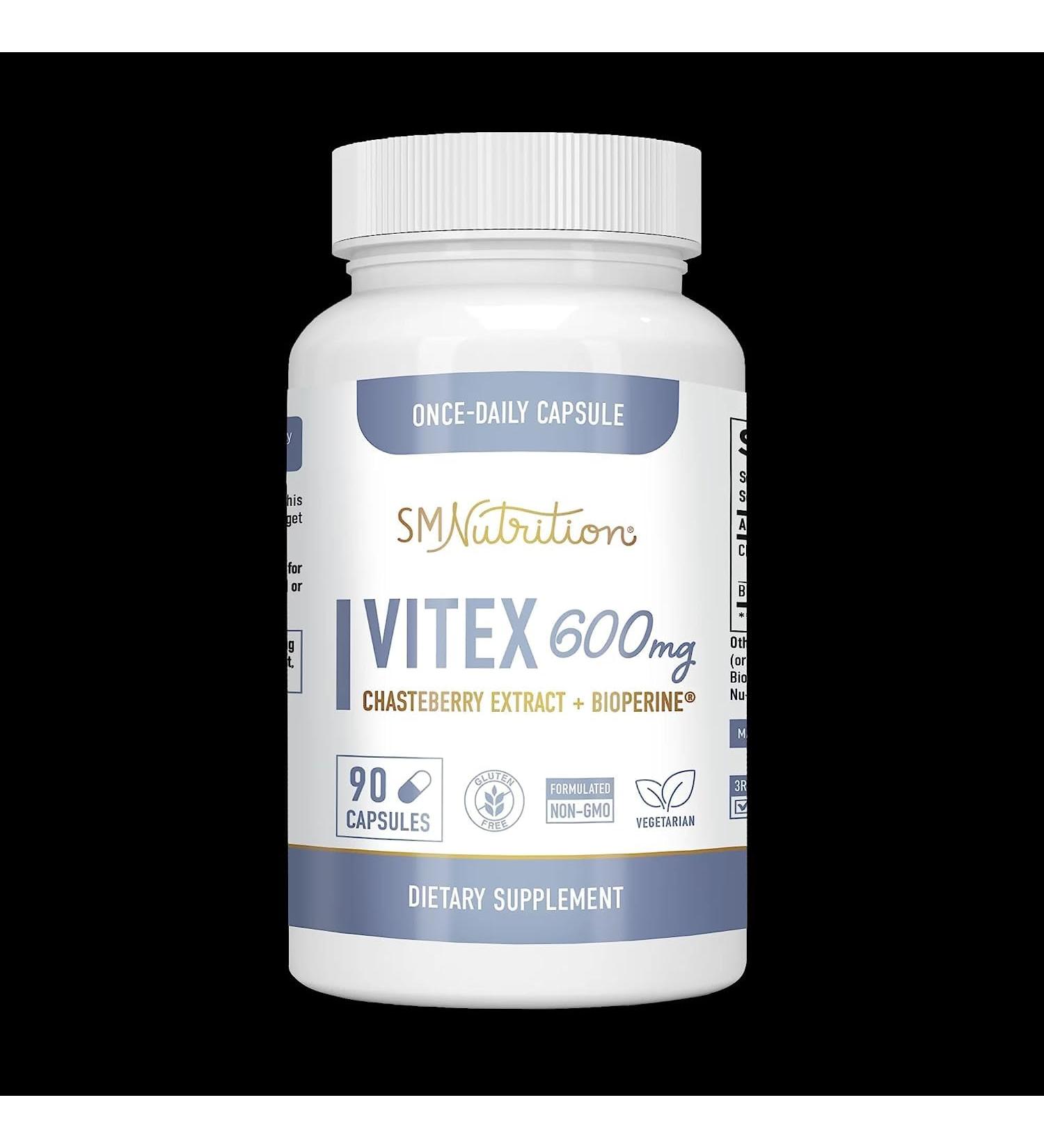 MENT Chasteberry Capsules 600mg - Hormone Balance & Menopause Relief - 90ct - Buy Online on GoSupps.com