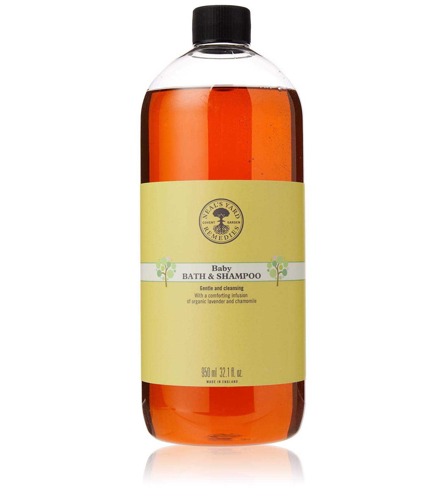 Neal's Yard Remedies Baby Bath & Shampoo | Plant-Based Care for Newborn's Gentle Skin | 950ml Refill - Buy Online on GoSupps.com