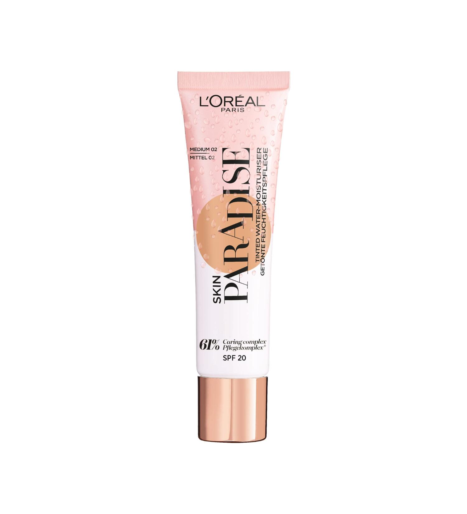 L'Or al Paris Skin Paradise Tinted Moisturizing Fluid Medium 02 - Aloe Vera 1 Pack 0.039 kg | International Shipping Available - Buy Online on GoSupps.com