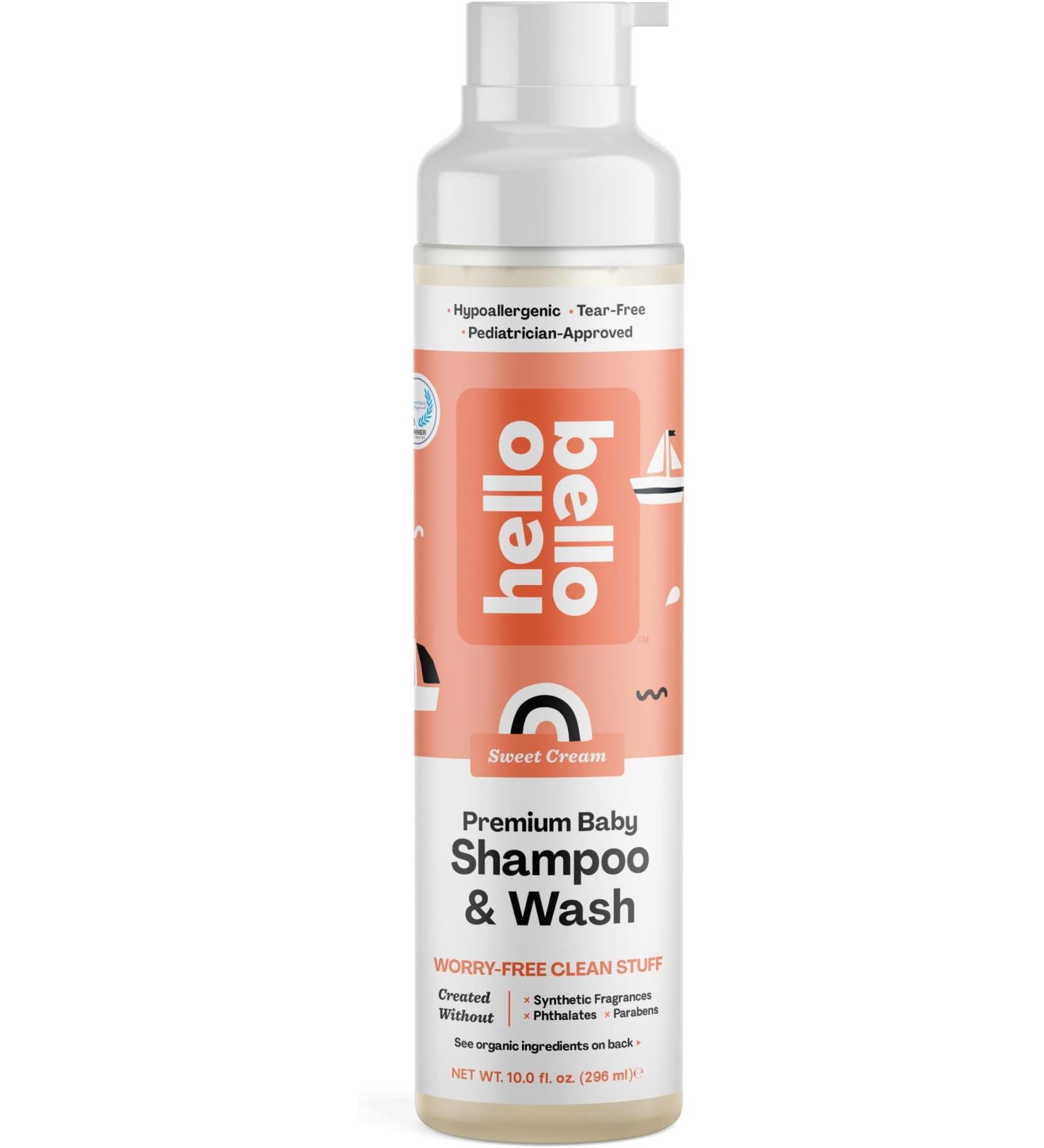 Hello Bello Sweet Cream Infant Shampoo & Body Wash - Tear-Free All Skin Types 10 fl oz | Best for Babies - Shop Now - Buy Online on GoSupps.com