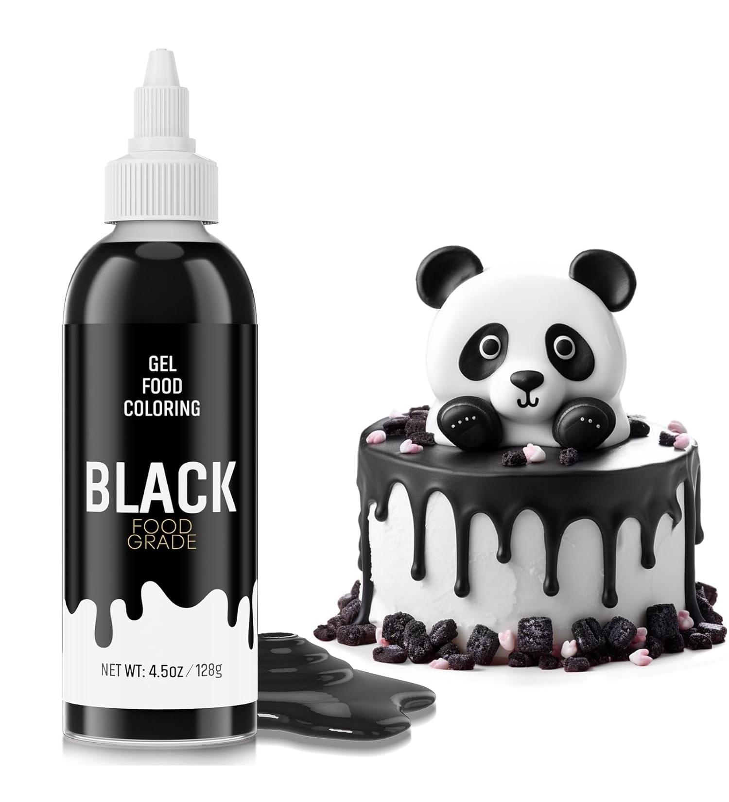 Nomeca Food Coloring Gel for Baking 128g Cake Food Coloring High Concentrated Vibrant Gel Food Dye for Easter Egg Icing Fondant Macaron Frosting Cookie Gluten Free Vegan Tasteless (128g(Black)) 127 ml (Pack of 1) - Buy Online on GoSupps.com
