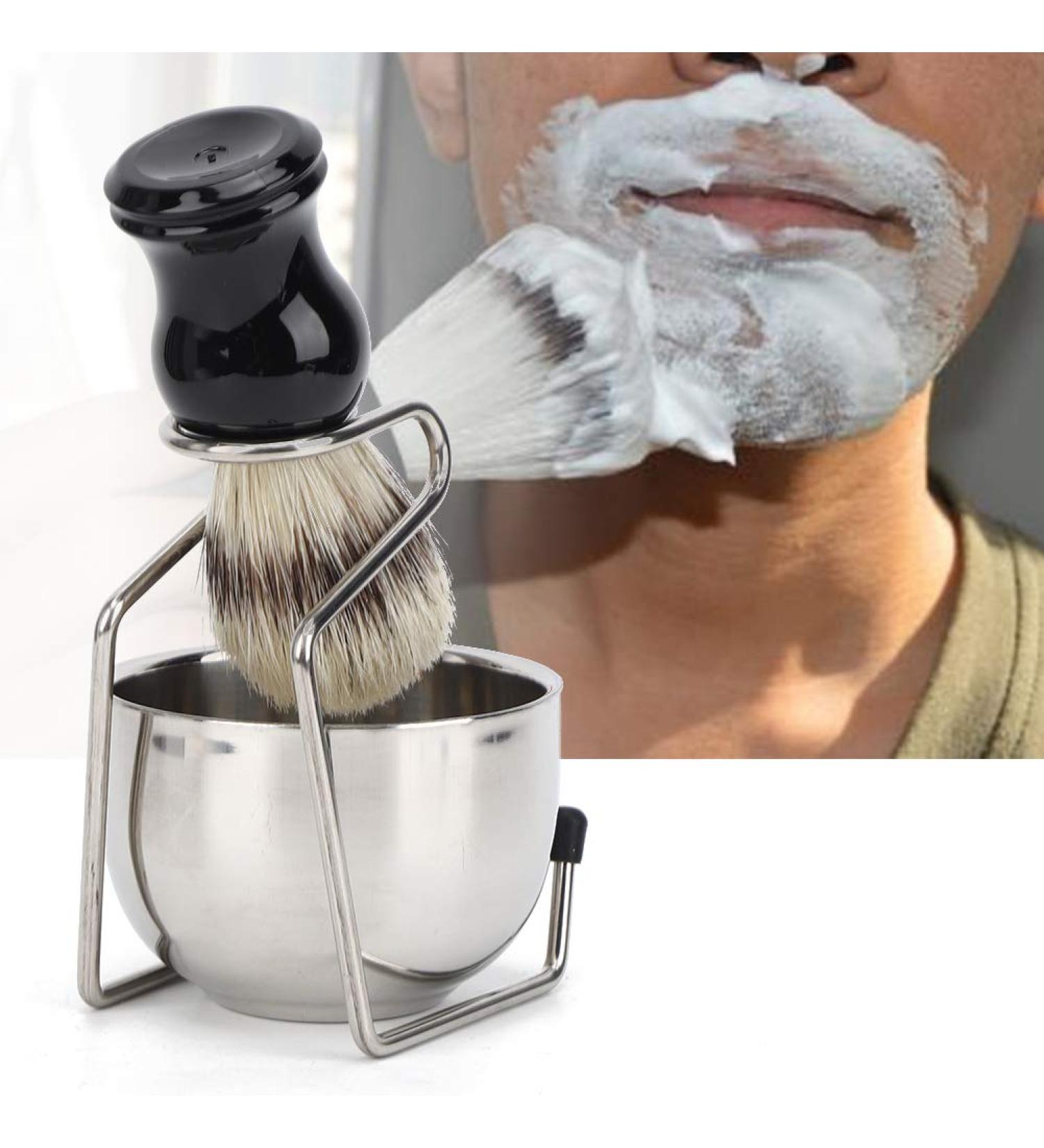 3PCS Traditional Manual Shaving Kit for Men - Classic Razor Tool Set with Soap Bowl - International Shipping Available - Buy Online on GoSupps.com