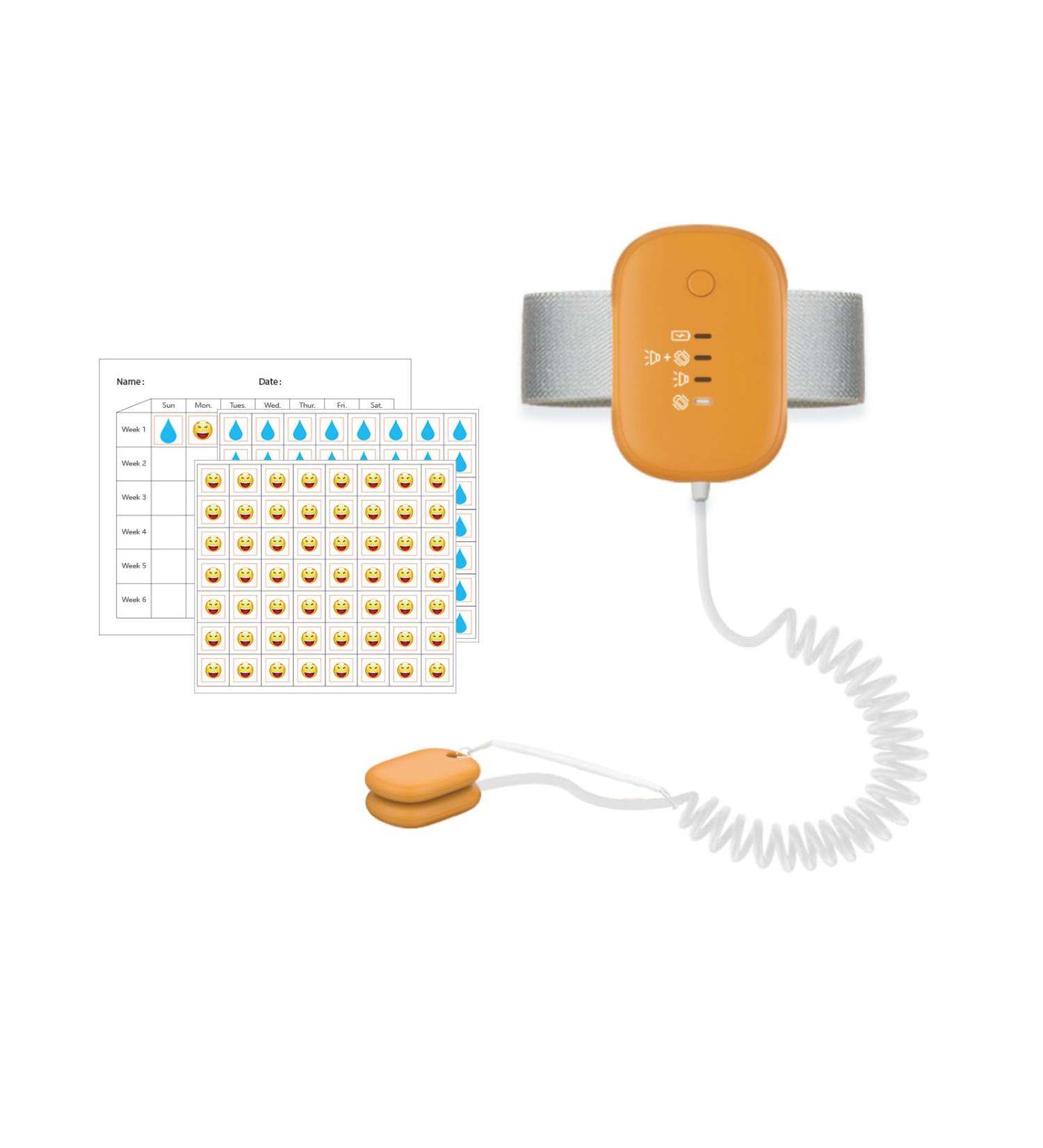 USB Rechargeable Bedwetting Alarm for Boys & Girls - Wireless Potty Alarm with Sounds & Vibration | Effective Bedtime Solution for Children - Buy Online on GoSupps.com