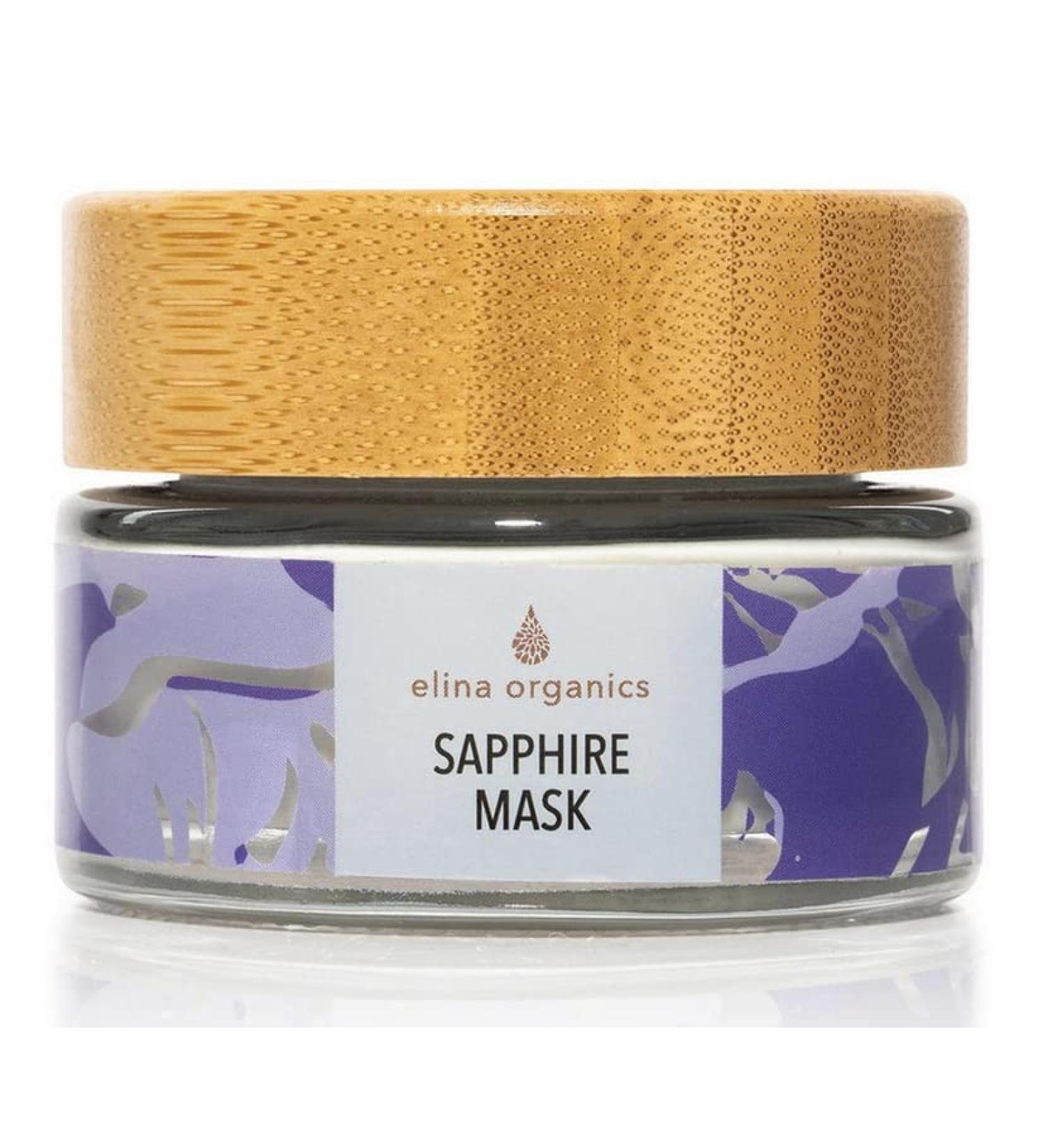 Organic Sapphire Mask 2oz | Holistic Anti-Aging Exfoliator | Brightening Collagen Face Mask | Handmade & Cruelty-Free - Buy Online on GoSupps.com