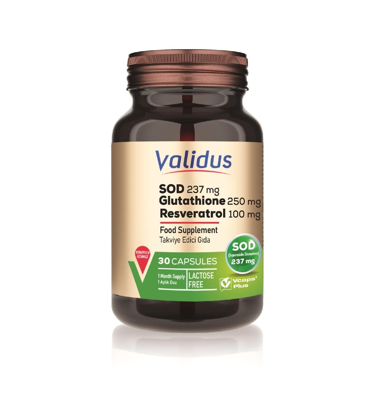 Validus SOD.Superoxide Dismutase 237 mg 30 Capsules (Vcaps Plus) - Buy Online on GoSupps.com