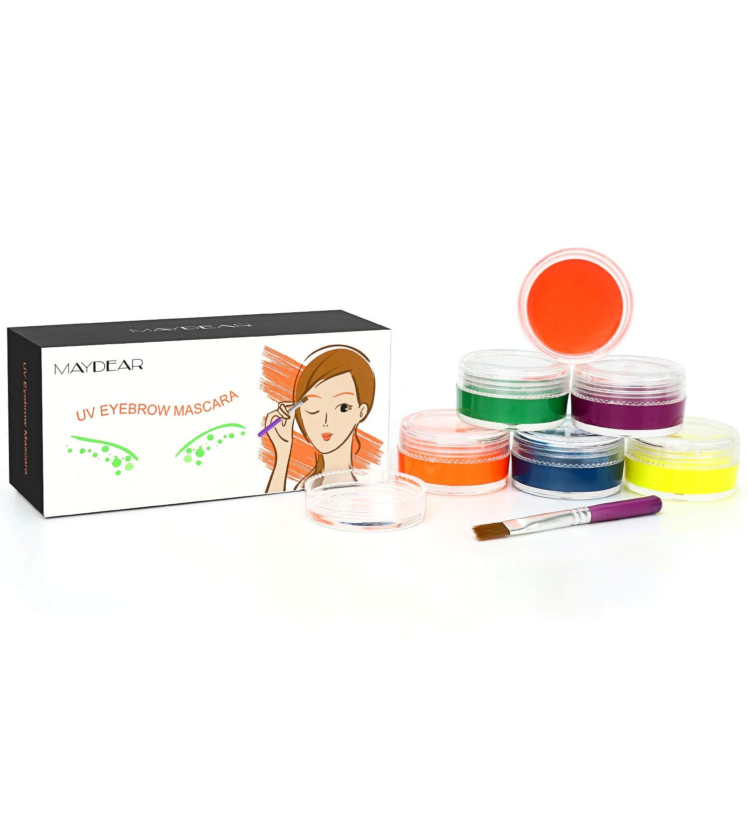 Maydear 6-Color Eyebrow Makeup Kit with Cream, Brush | Long-Lasting, Buildable Formula - Soft & Smooth | Eyebrow Makeup Set - Buy Online on GoSupps.com