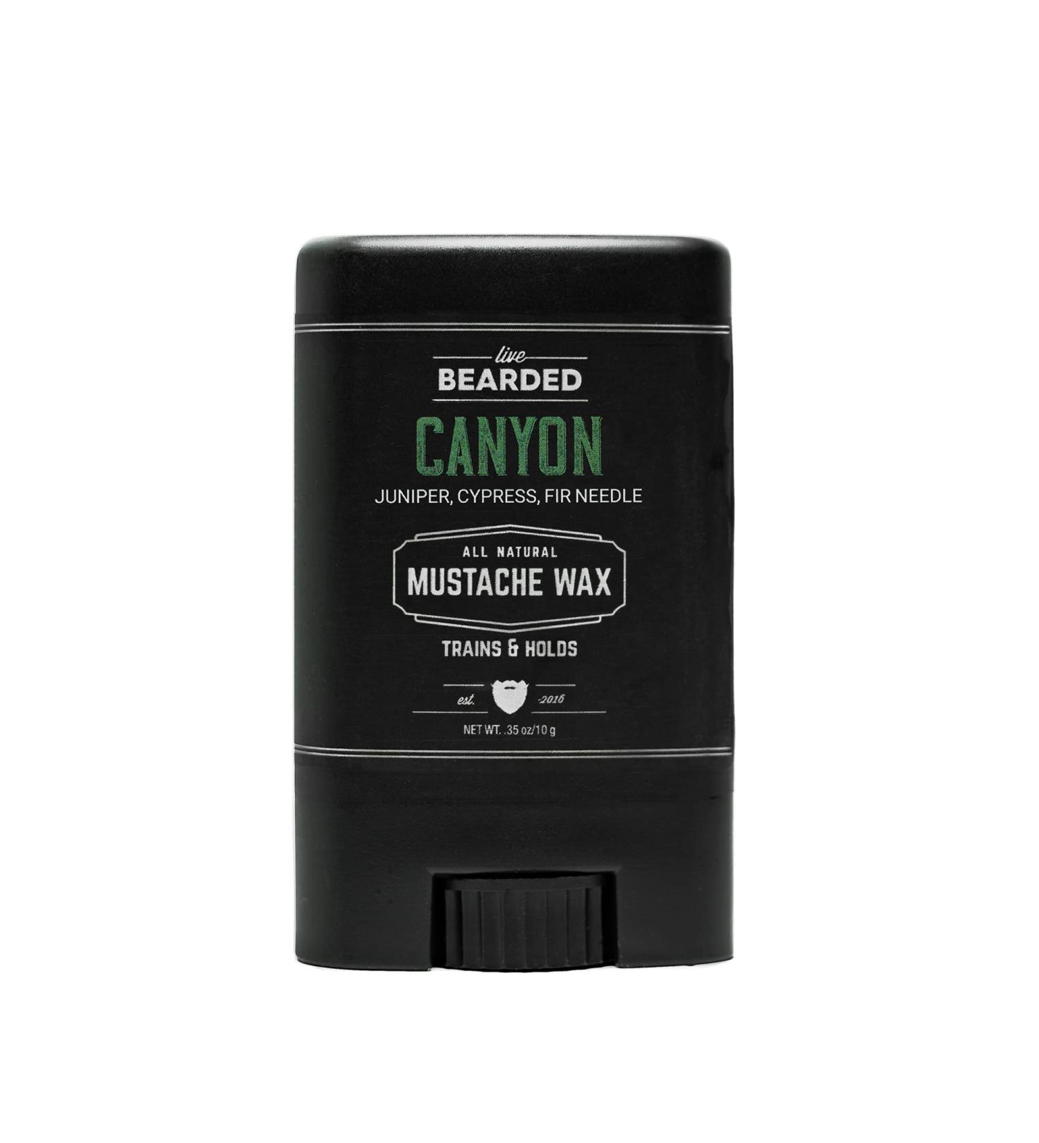 Buy Live Bearded Mustache Wax Stick - All-Natural Medium Hold Beard & Mustache Wax for Men - USA Made - Canyon Scent - 0.35 Oz - Buy Online on GoSupps.com