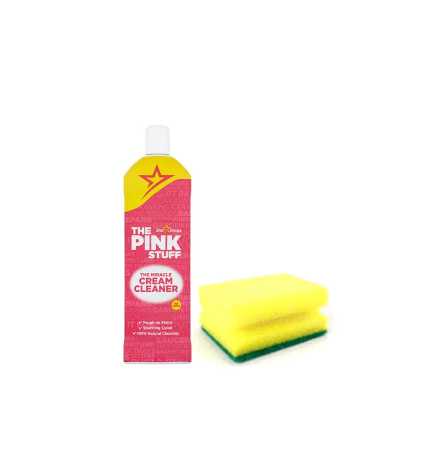 Pink Stuff Versatile Liquid Cream Cleaner 500ML -Household Cleaner - Effective for removing Grease from Hard Surfaces- with Degreaser Sponge