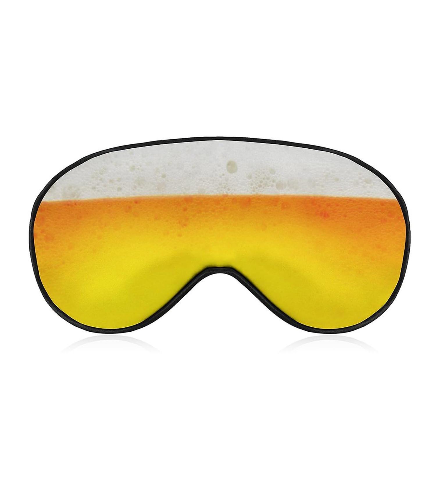 Beer Bubbles Funny Sleep Mask - Adjustable Strap, Blocks Light for Night Travel - Men Women - Buy Online on GoSupps.com