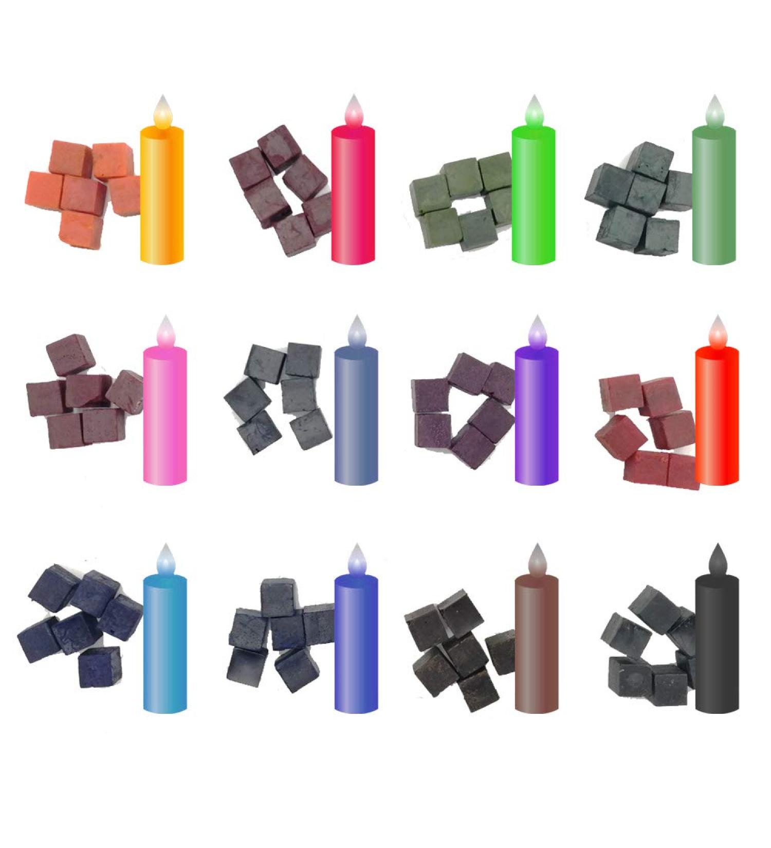 Soy Candle Dye Cubes - 12 Colors for Scented Candle Making - Buy Online on GoSupps.com