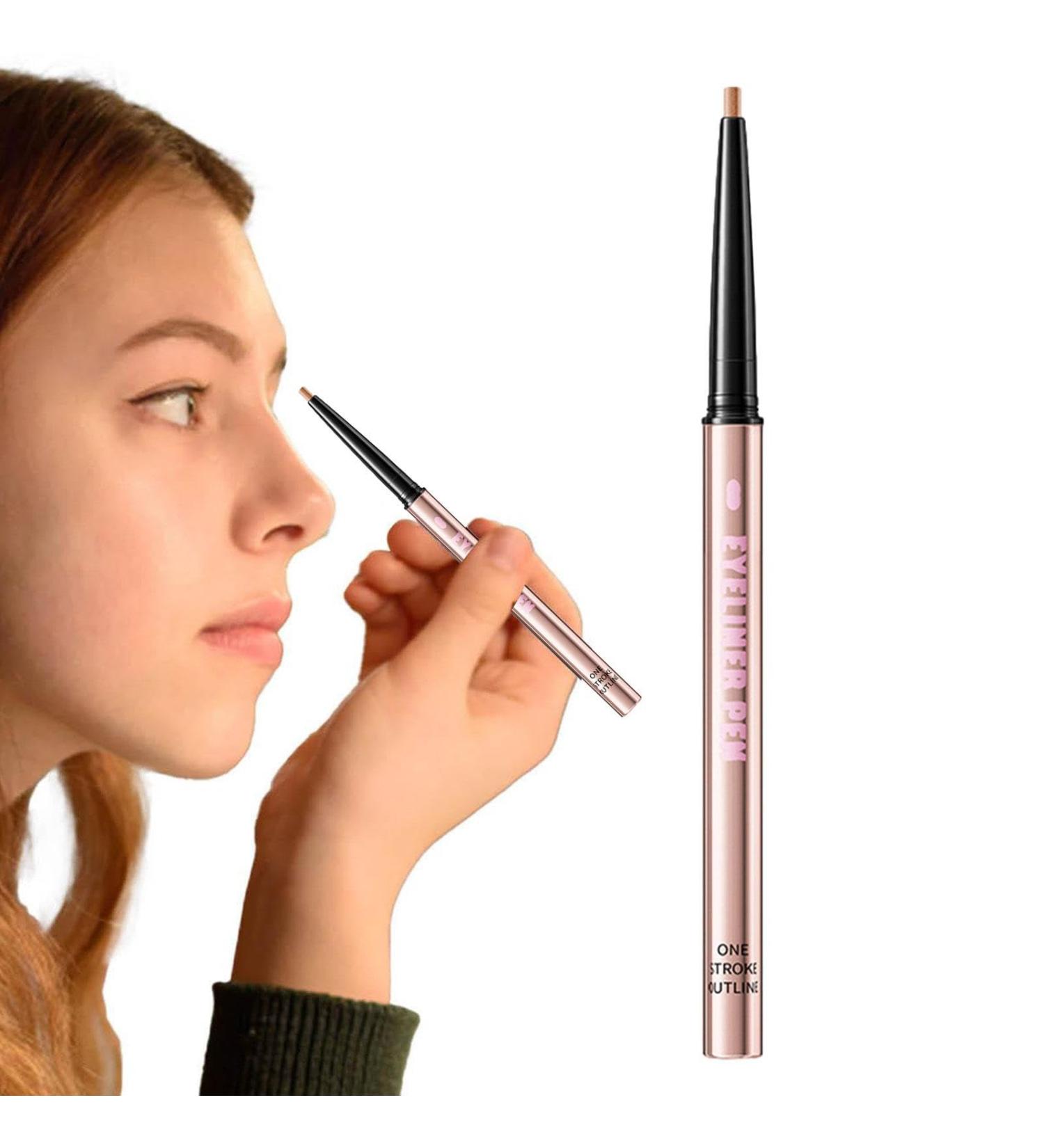 Waterproof Eyeliner Pencil Smudge-Proof Quick Drying Pencil Eyeliner - 6 Colors Vitamin E Super Slim Nib Eyeliners for Natural Bold Eye Makeup Easy to Remove Fanelod Skin Pink - Buy Online on GoSupps.com