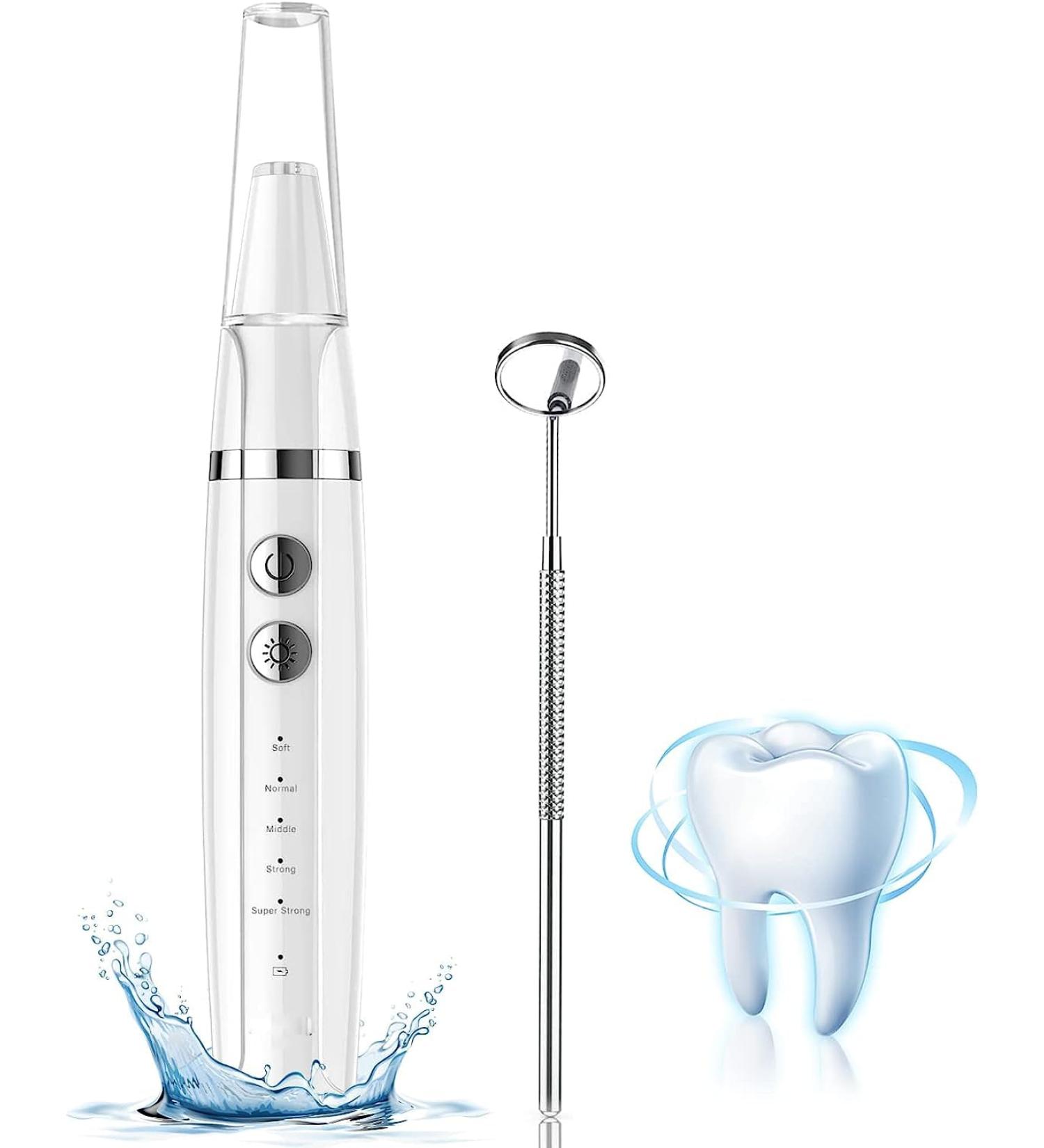 Wagner Stern Teeth Whitening Kit: 5 Modes Plaque Remover for Teeth Stain Removal - Dental Plaque Tool with 2 Heads - Buy Online on GoSupps.com