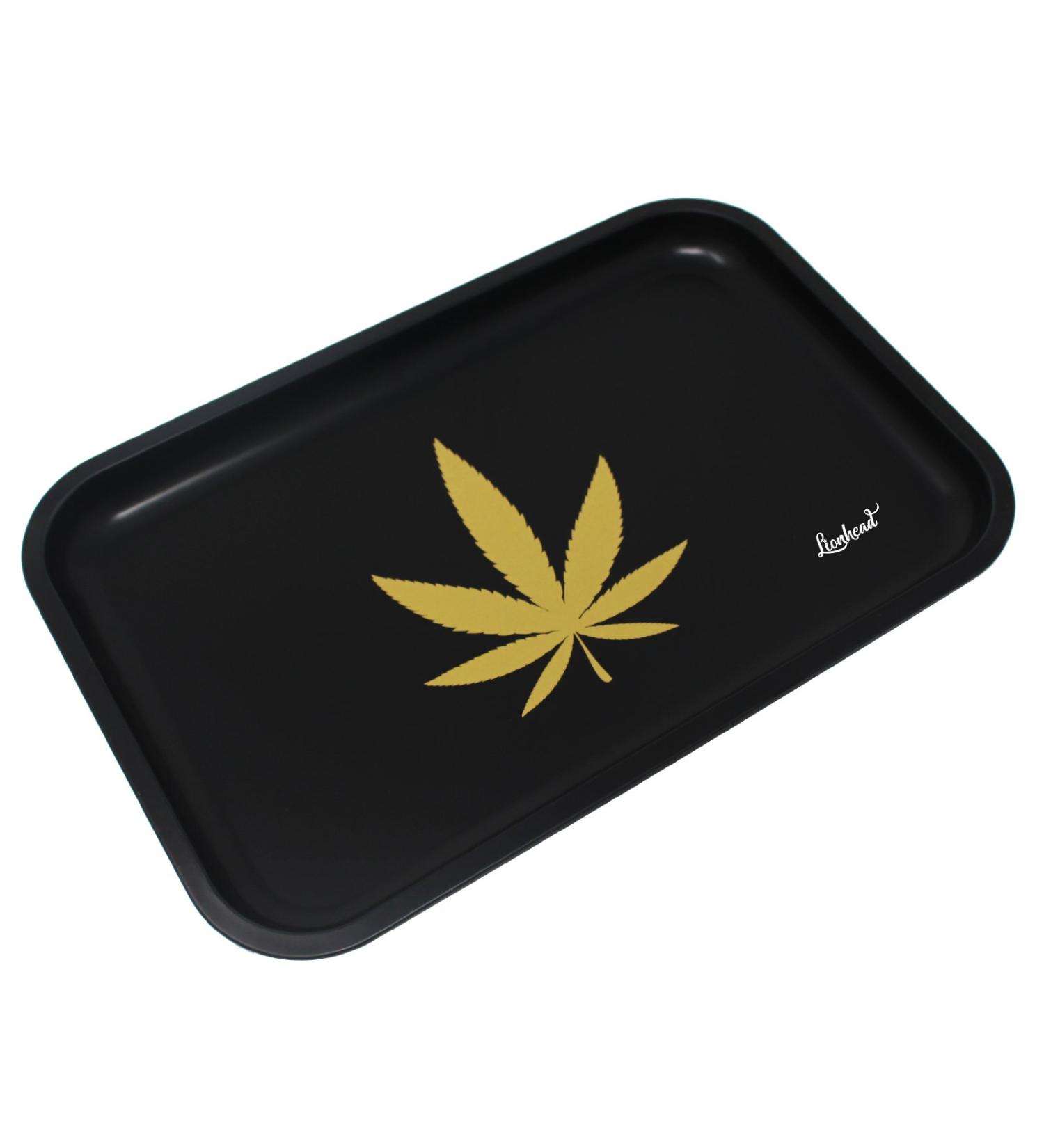 Lionhead Full Size Rolling Tray 12 x 8 - Black | Premium Rolling Tray - Buy Online on GoSupps.com