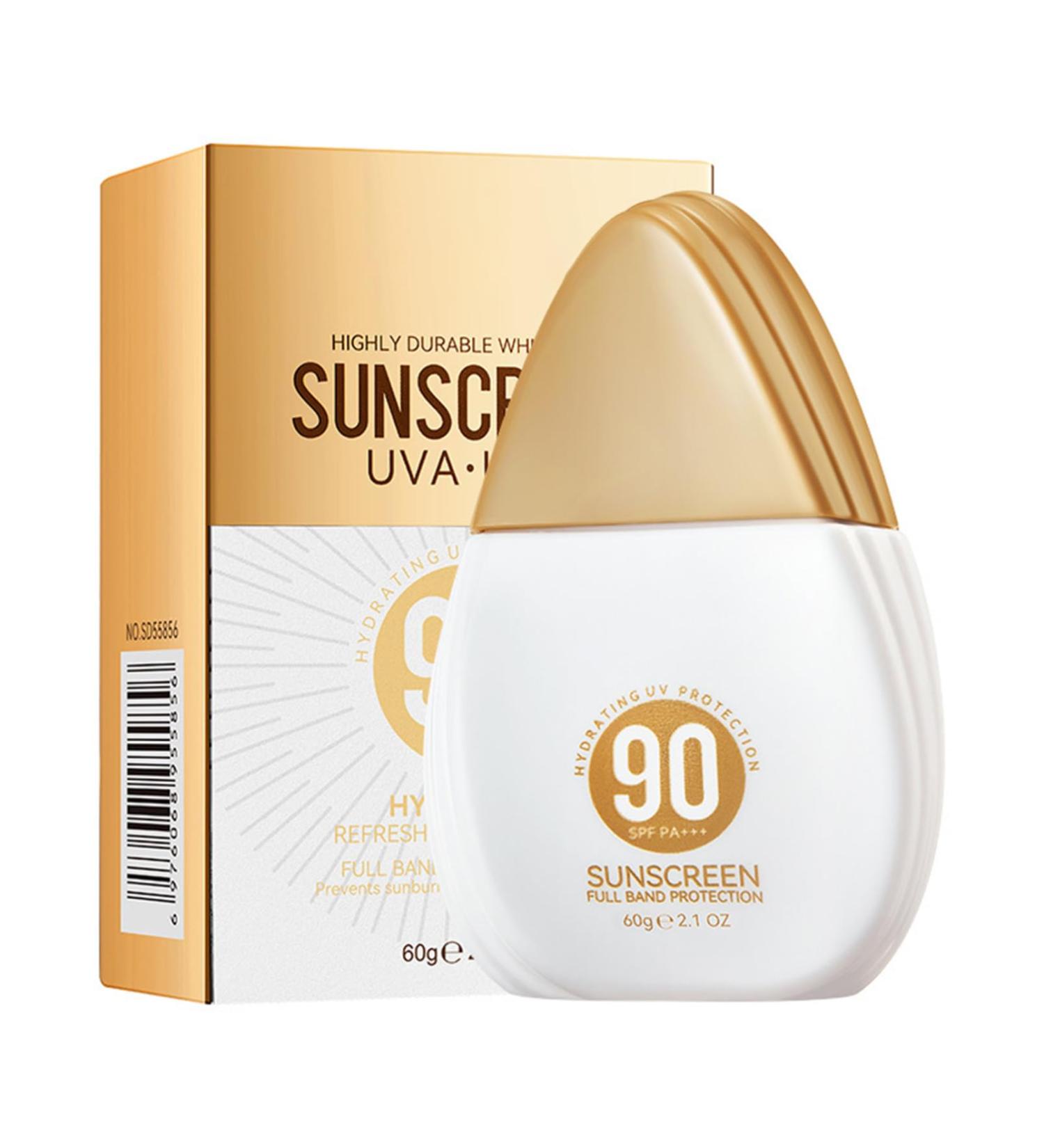 Aislor 60g Face Sunscreen for Women Girls UV Protection Cream Lightweight Non Greasy Sunblock Smooth Texture Moisturizing Daily Wear Gold One Size One Size Gold - Buy Online on GoSupps.com