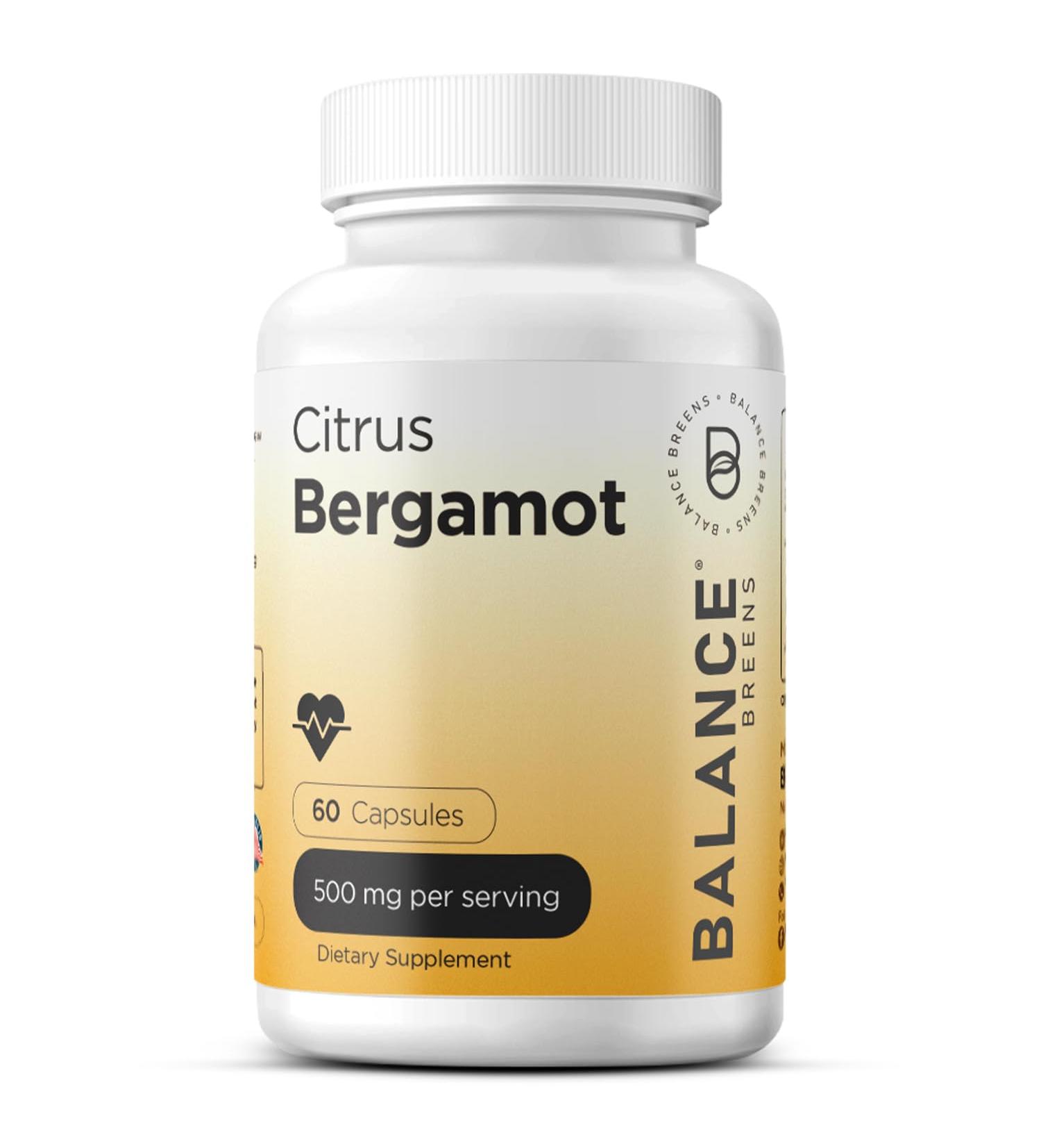 Balancebreens Citrus Bergamot 500mg 60 Vegan Capsules - Advanced Bergamot Supplement for Metabolism (60 Count (Pack of 1)) - Buy Online on GoSupps.com