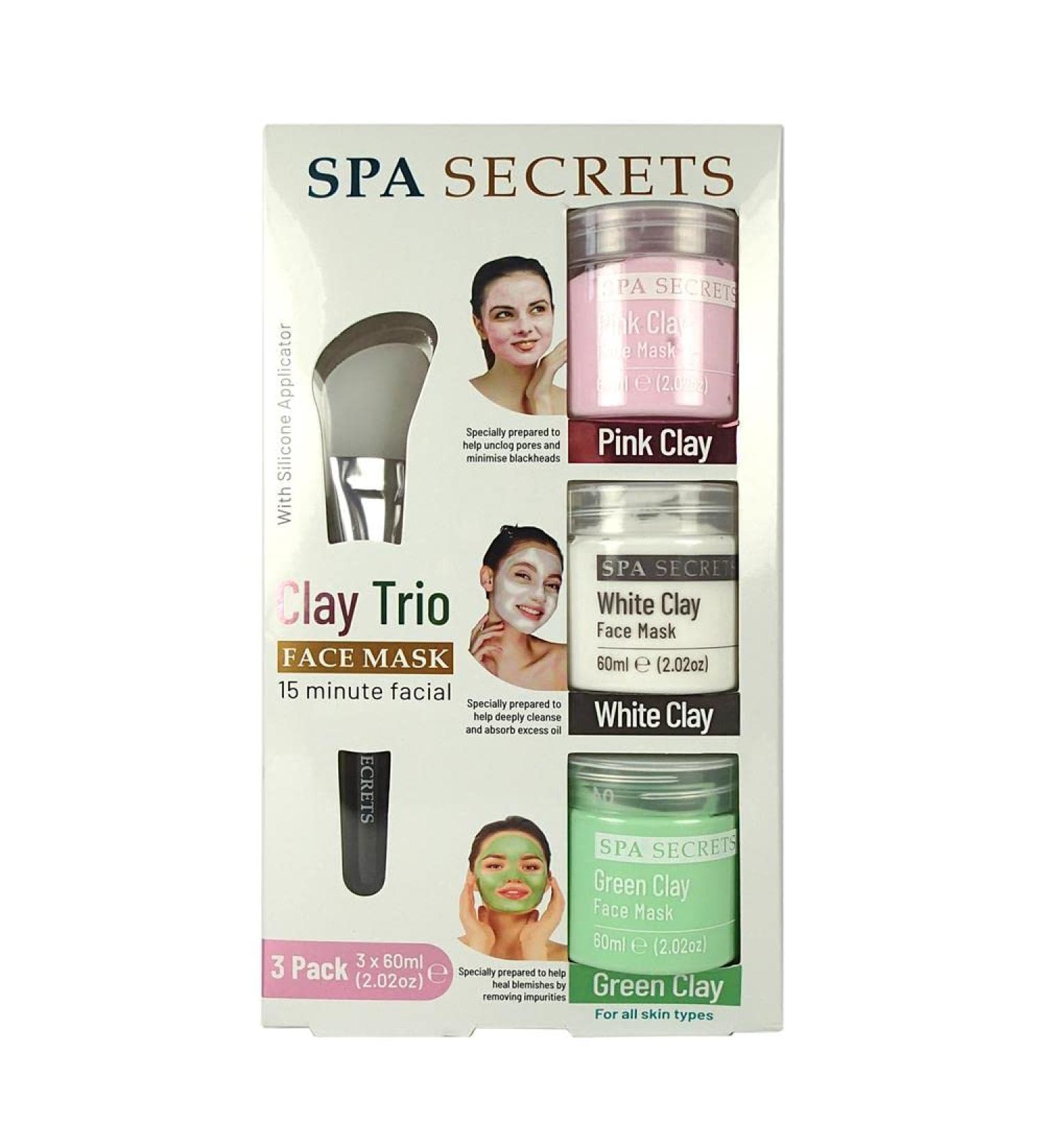 Spa Secrets Clay Trio Face Mask Gift Set