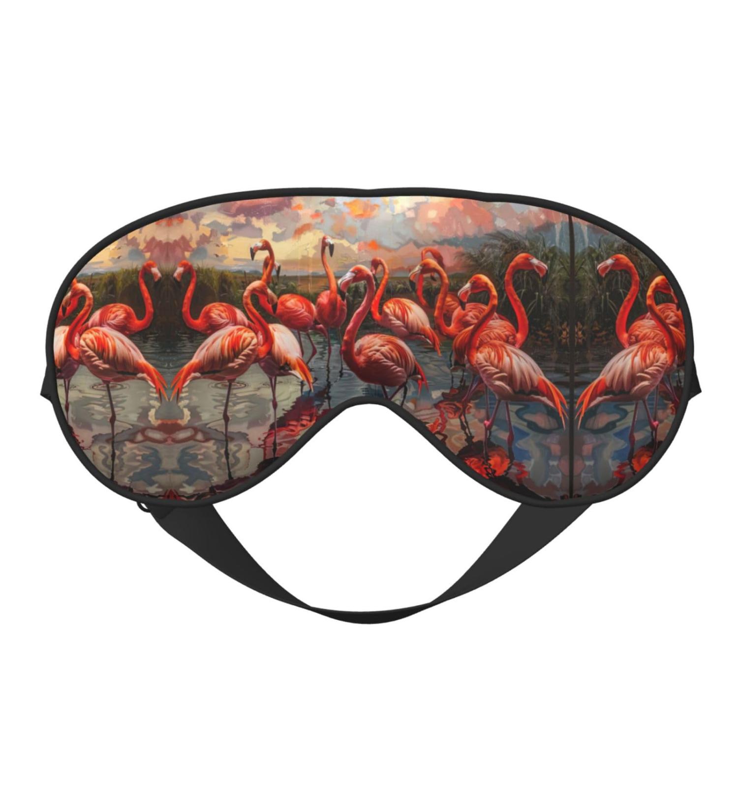 Flamingo Sleep Mask - Adjustable Breathable & Fashionable Eye Mask for Ultimate Comfort | Shop Internationally - Buy Online on GoSupps.com