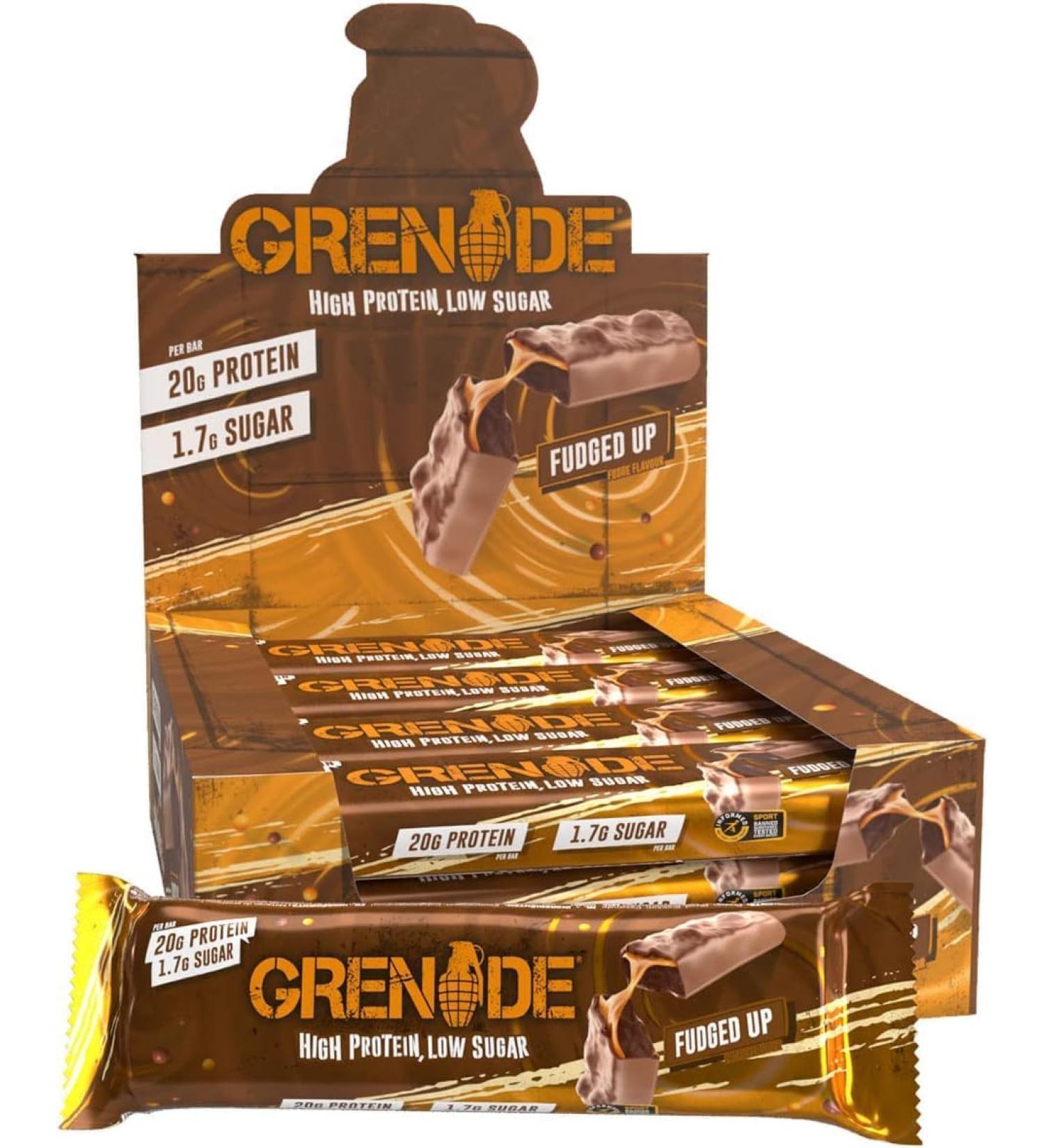 Buy Grenade Carb Killa High Protein Low Sugar Candy Bars - Fudged Up (12x60g Pack of 6) - International Shipping Available - Buy Online on GoSupps.com