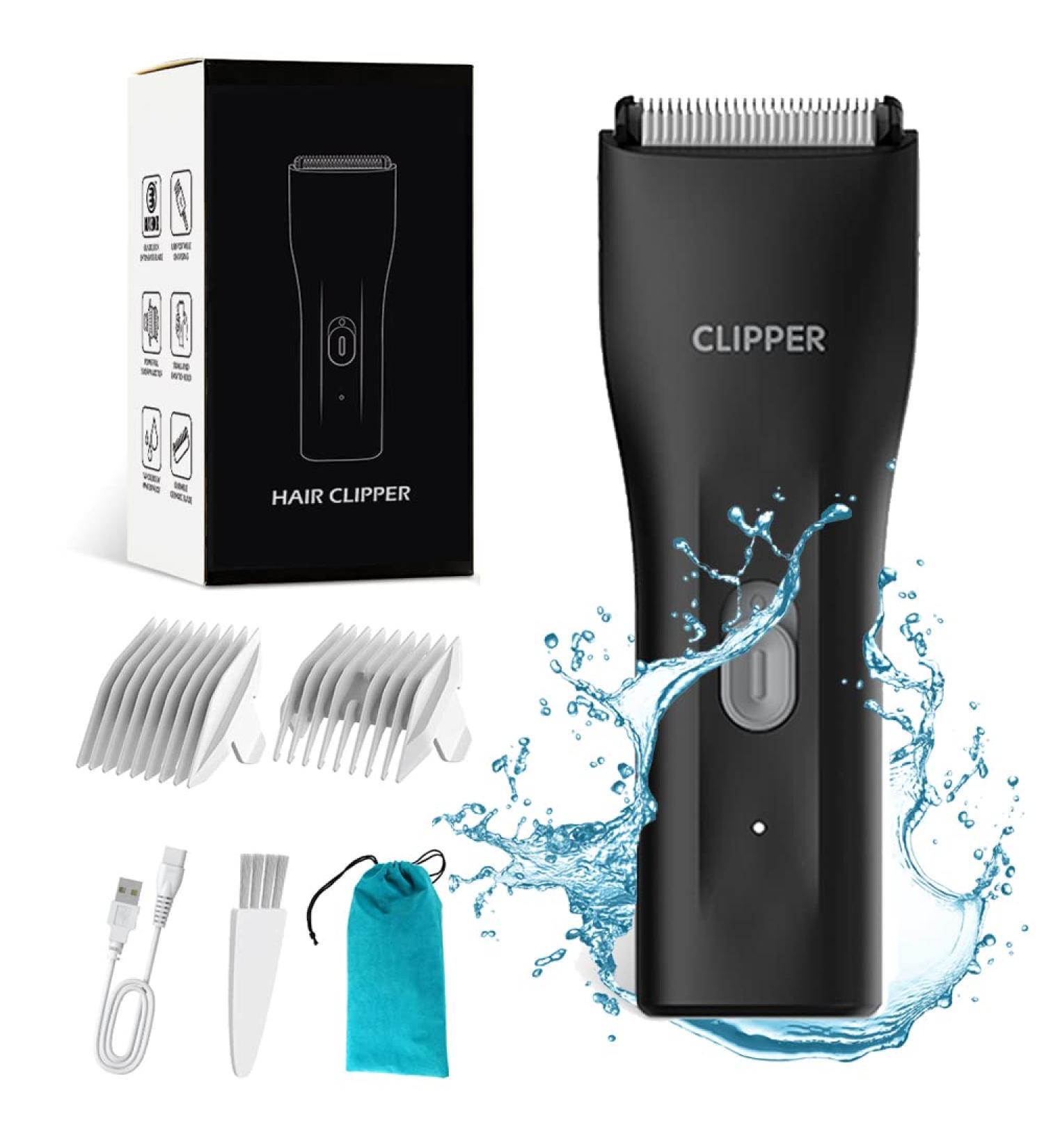 Favrison Body Hair Trimmer for Men & Women - Mini Electric Groomer for Underarm, Chest, Groin & Balls - Waterproof, Low Noise (Black) - Buy Online on GoSupps.com