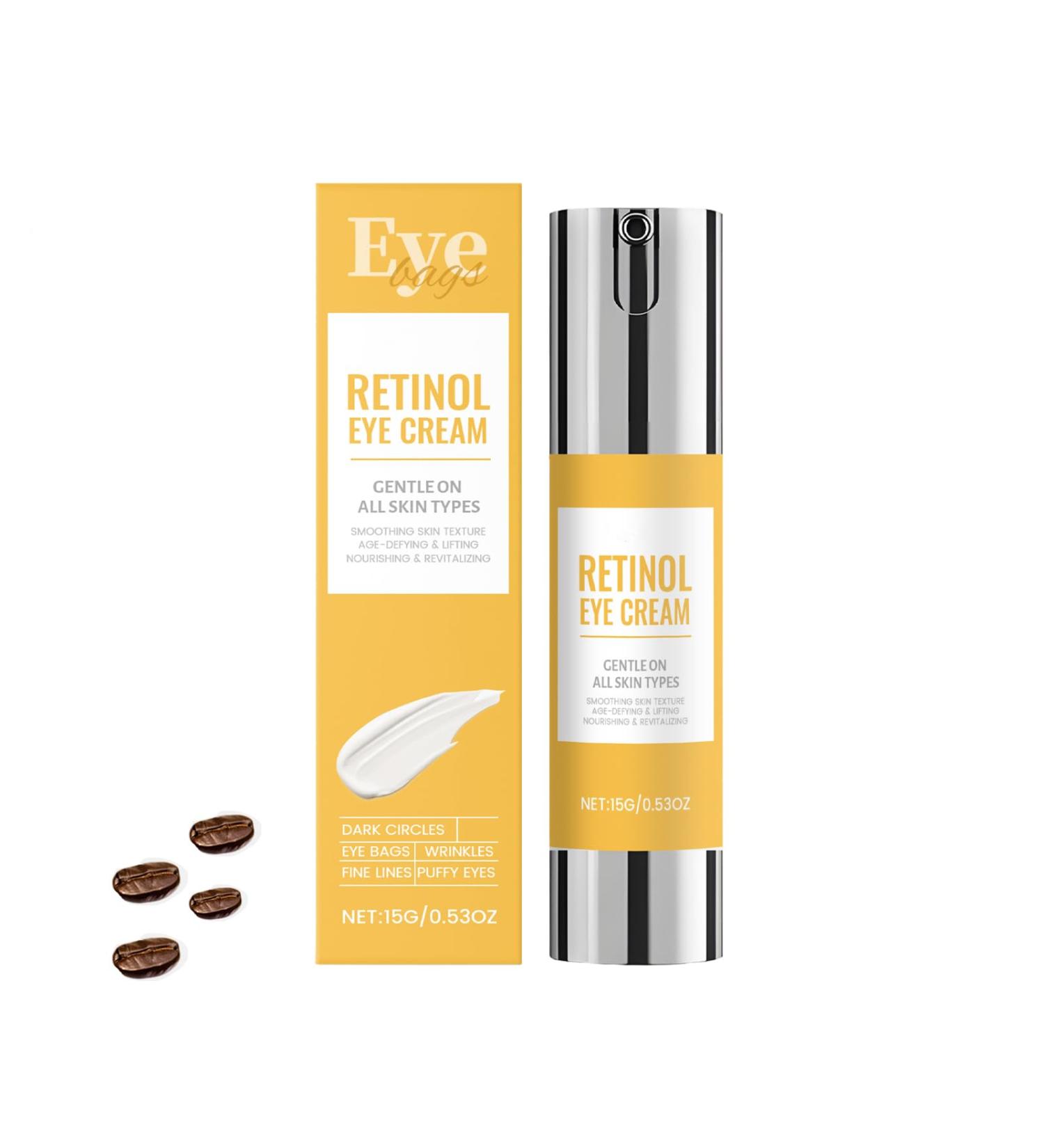  SKZKK Retinol Eye Cream - Caffeine Retinol Eye Serum for Dark Circles and Puffining Firms Skin Effectively Reduce Fine Lines Around Eyes Moisturizes - Buy Online on GoSupps.com
