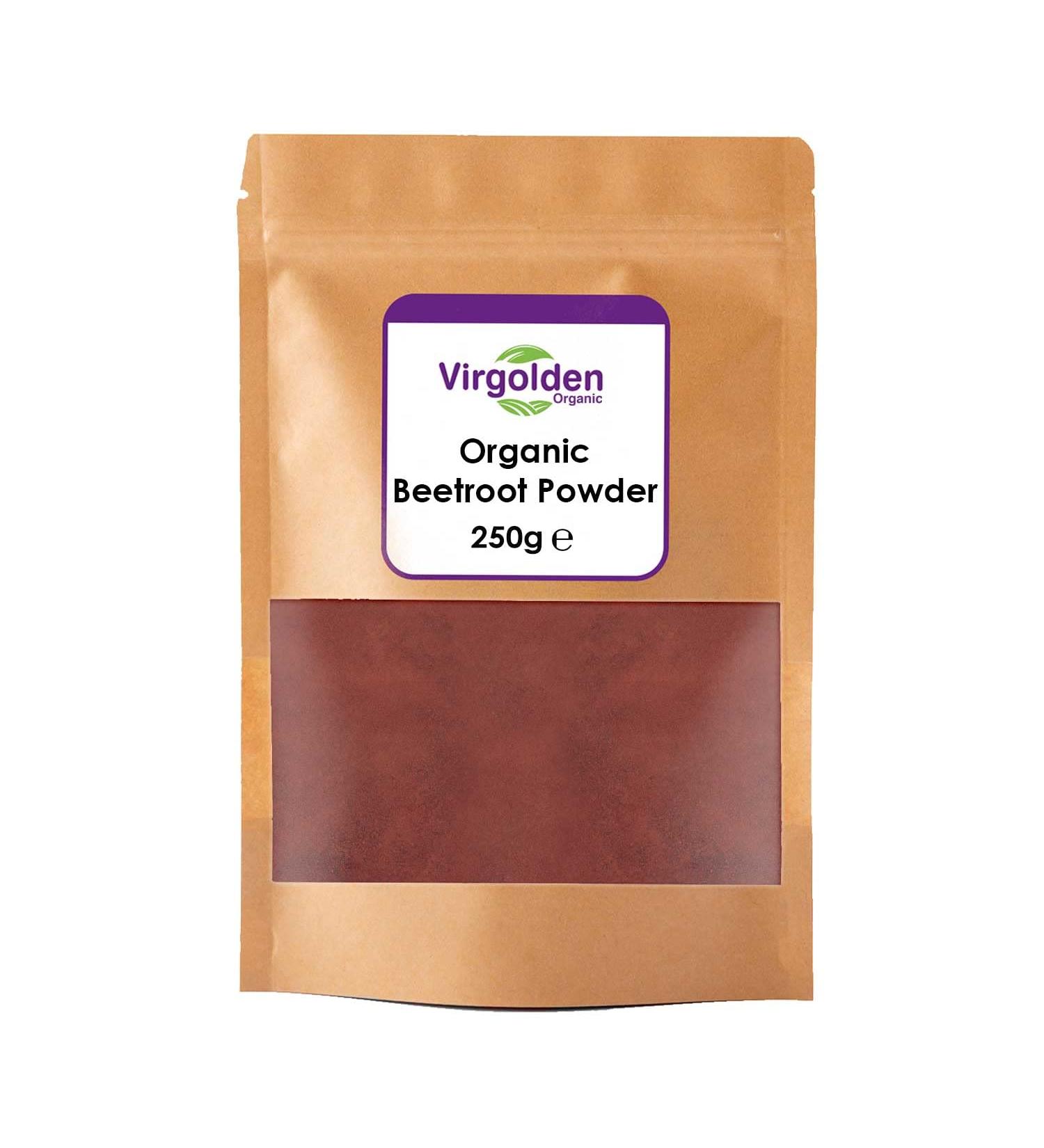 Organic Beetroot Powder 250g by Virgolden Organic - Buy Online on GoSupps.com