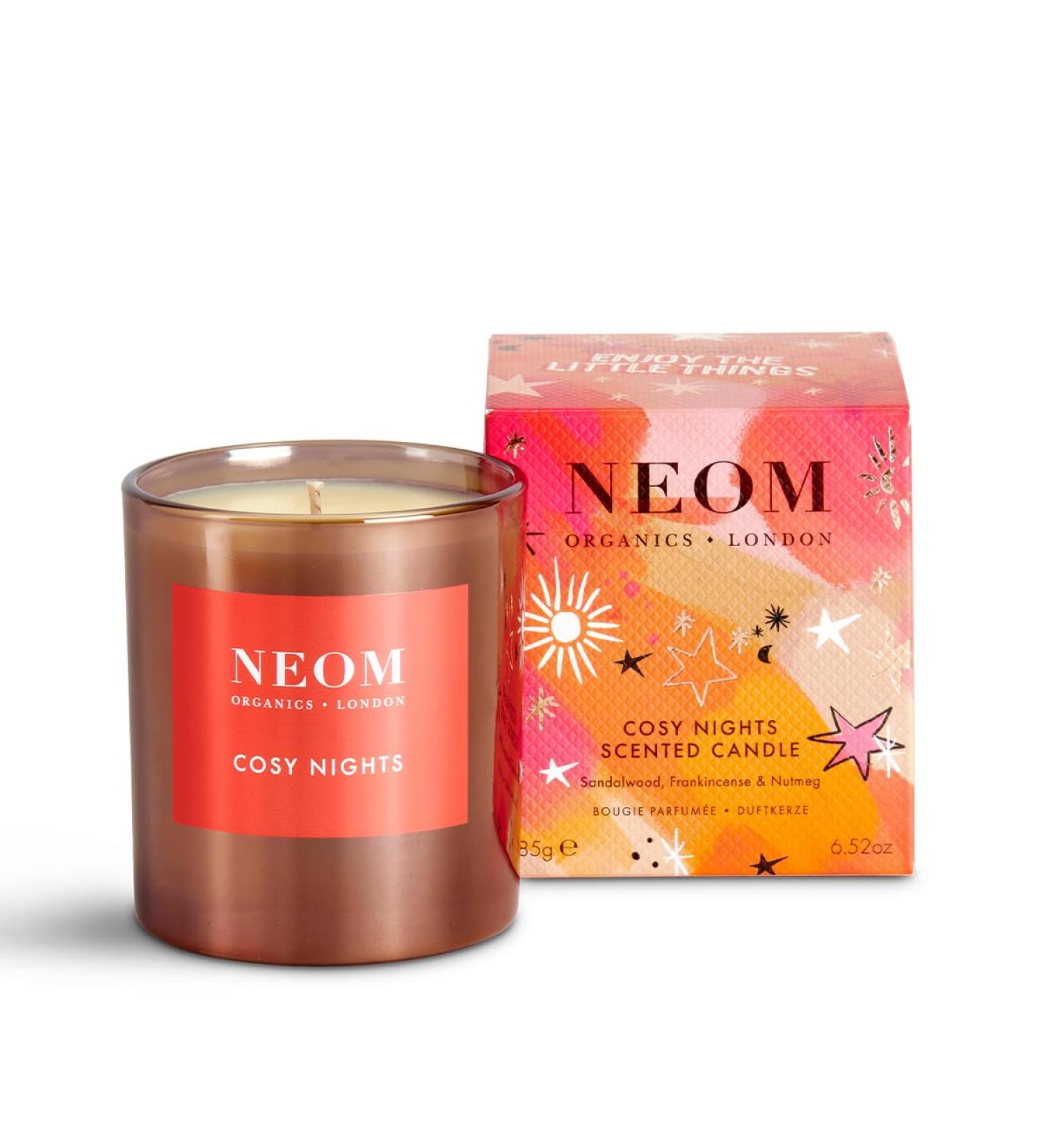 Buy NEOM Cosy Nights Luxury Scented Candle - Sandalwood Frankincense & Nutmeg | Essential Oil Aromatherapy Gift | International Shipping Available - Buy Online on GoSupps.com