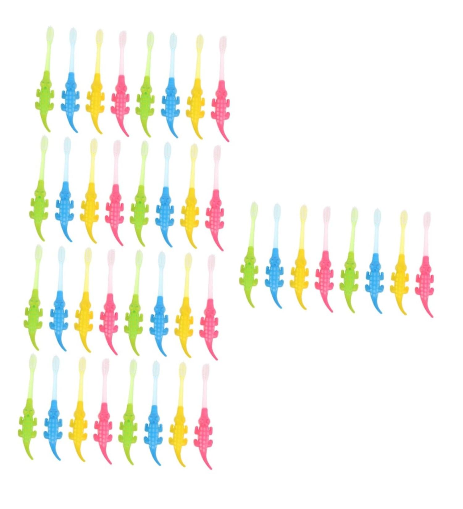 Buy Minkissy 40 STK Cartoon Krokodil Toothbrush - Kid's Manual Massage Tool & Oral Care | International Shipping - Buy Online on GoSupps.com