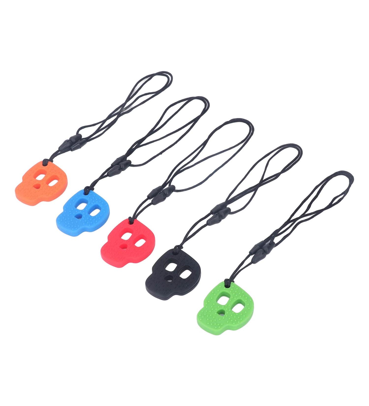 Chewing Sensory Necklaces - 5 Pack Silicone Oral Motor Skills Support for Autism & Anxiety | Perfect for Sensory Children - Buy Online on GoSupps.com