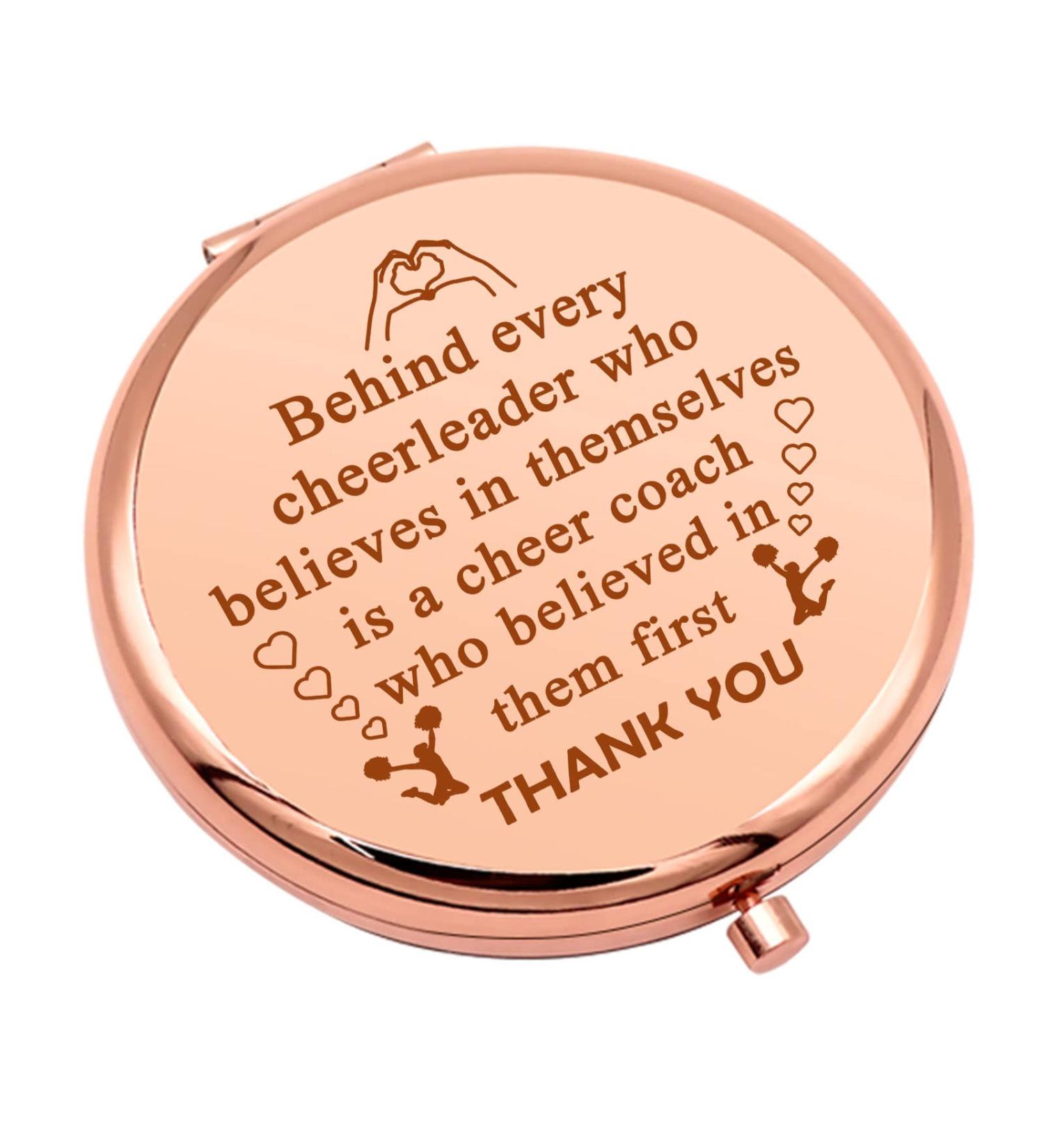 Cheer Coach Appreciation Gift: Folding Makeup Mirror for Her - Perfect Thank You Gift from Cheerleader | Birthday, Christmas, Thanksgiving - Buy Online on GoSupps.com