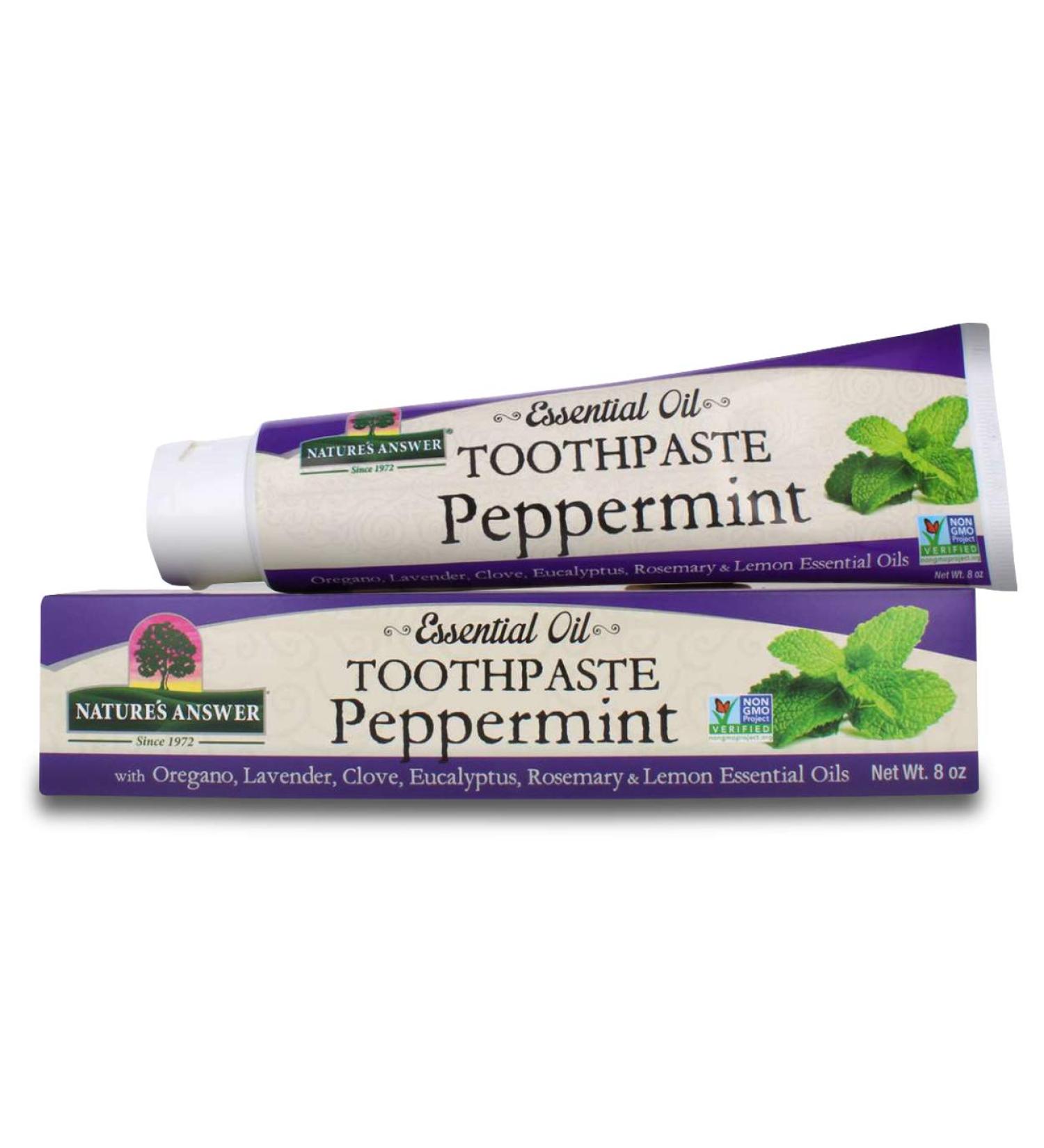 Nature's Answer Peppermint Essential Oil Toothpaste 8 oz - Natural Freshness - Buy Online on GoSupps.com