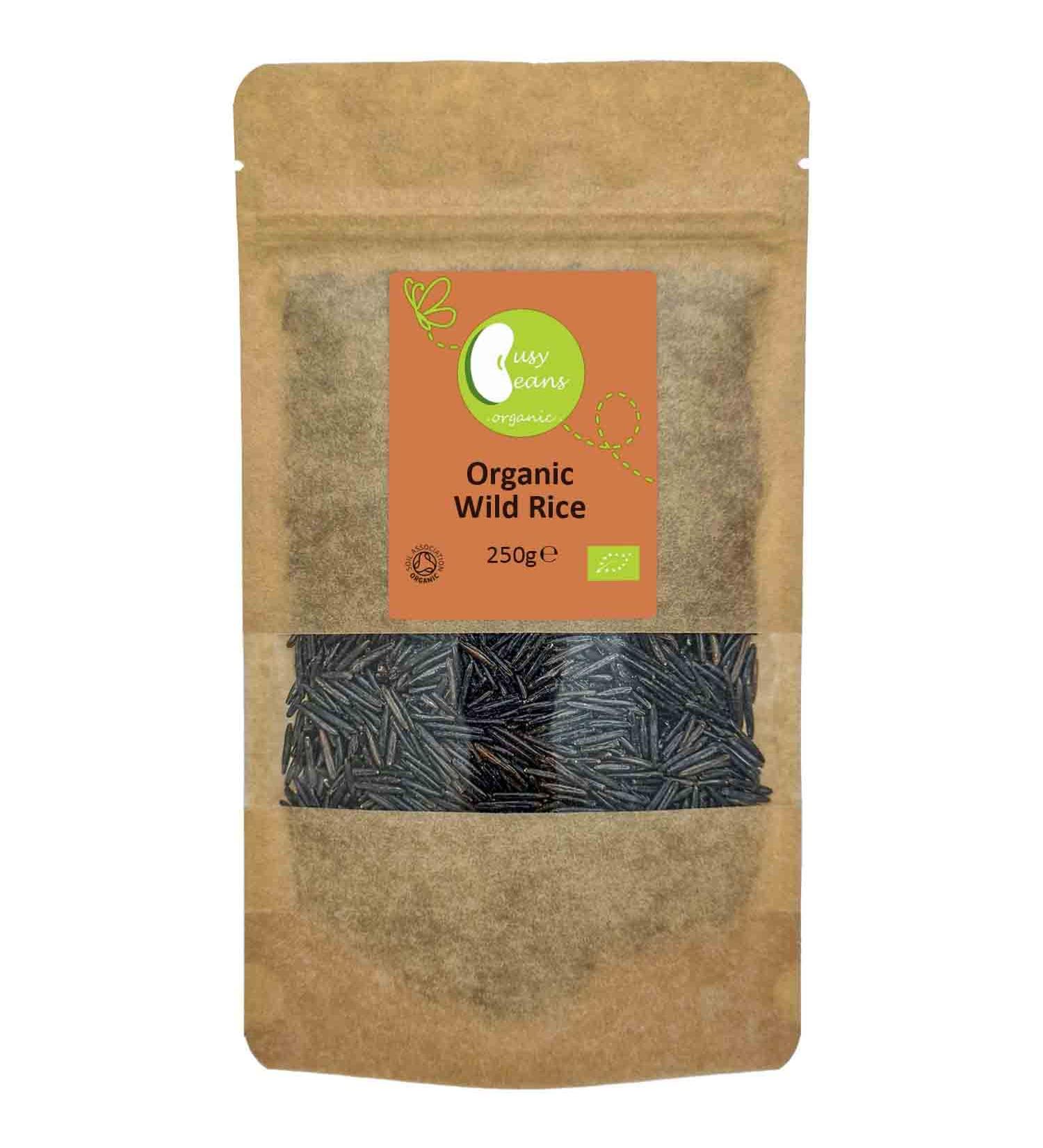 Certified Organic Wild Rice by Busy Beans Organic - 250g - Buy Online on GoSupps.com