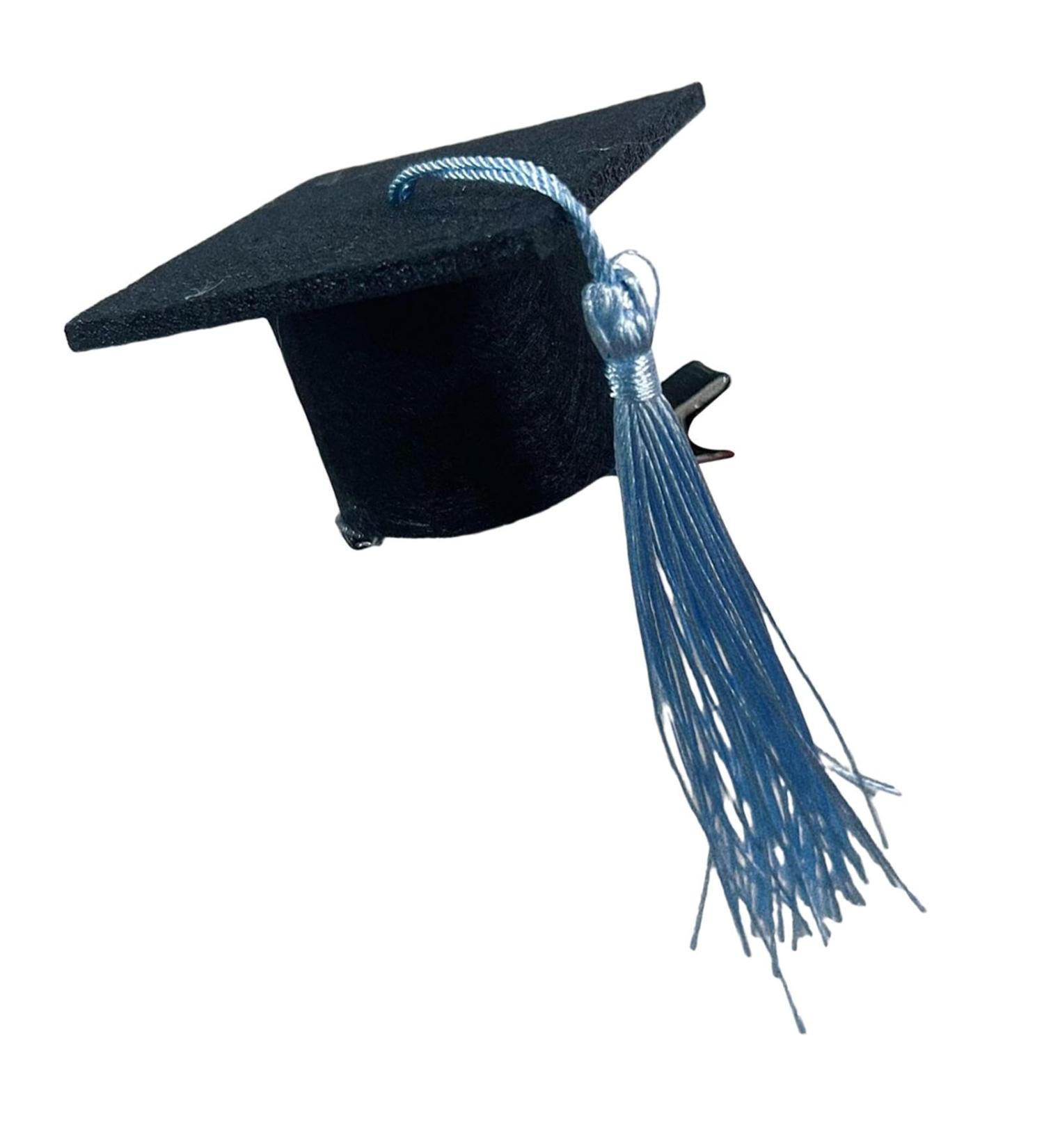AIYING Small Graduation Hat - 3D Doctoral Hat Hair Clip Headband | 10 3D Graduation Hat Hairpins Dress up Photo Decoration Supplies for Graduation Blue - Buy Online on GoSupps.com