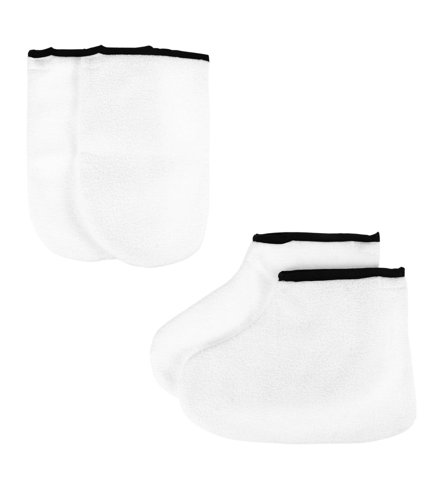 Couvre-pieds et Moufles Hydratants pour Bain de Cire la Paraffine Kit 2 Paires Soin Exfoliant et K rath rapie pour Mains et Pieds Accessoires Spa pour Hydratation et Soin Peau - Buy Online on GoSupps.com