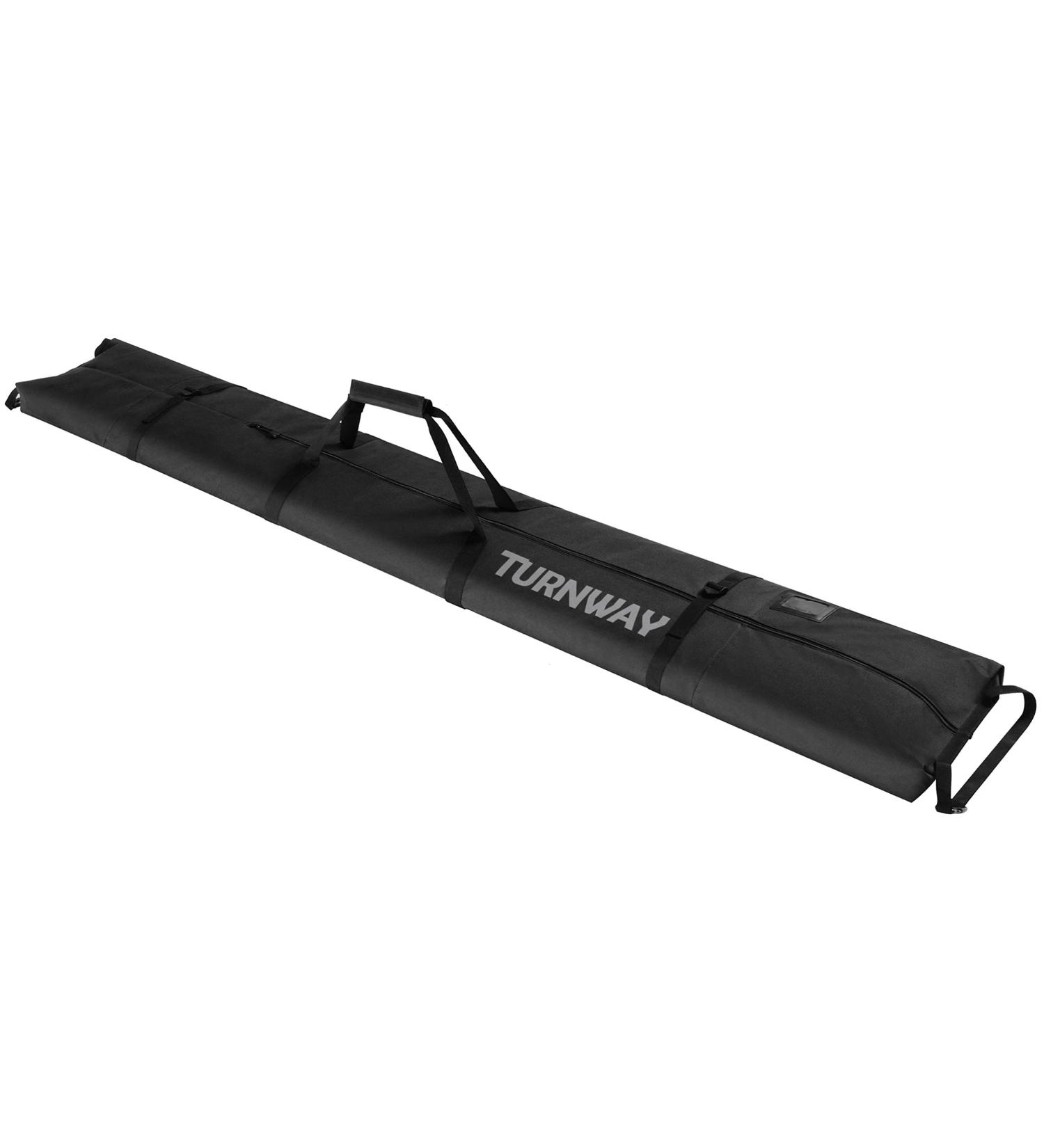 TurnWay Waterproof Ski Bag for Men, Women, and Youth - Store & Transport Skis Up to 215cm + Poles | Black - Buy Online on GoSupps.com