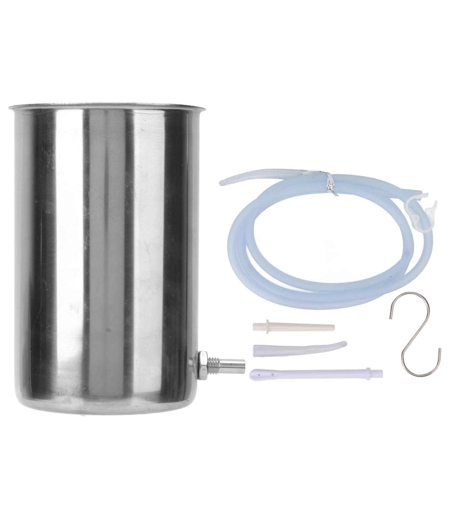 Xcello Enema Set - 1L Stainless Steel for Colon & Liver Cleansing | Versatile Coffee Enema Kit for Birth Preparation | International Shipping Available - Buy Online on GoSupps.com