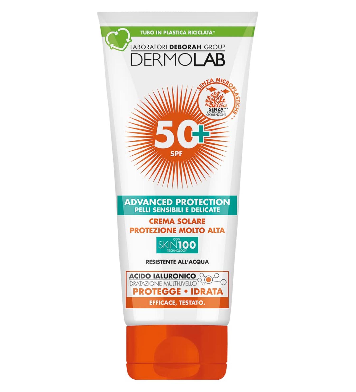 Dermolab - Sun cream very high protection SPF 50+ water resistant 200ml - Buy Online on GoSupps.com