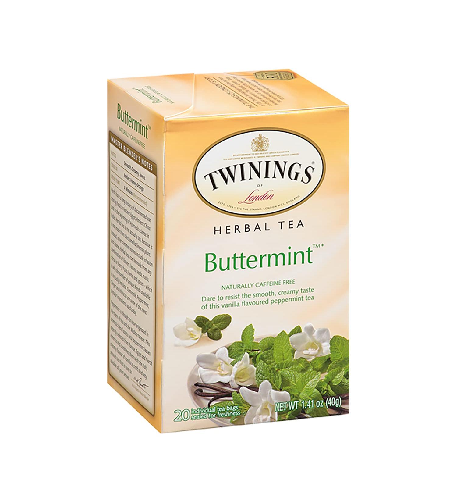 Buy Twinings Buttermint Herbal Tea - Caffeine Free, 20 Bags (1.41 oz) - Refreshing Mint Flavor - Buy Online on GoSupps.com