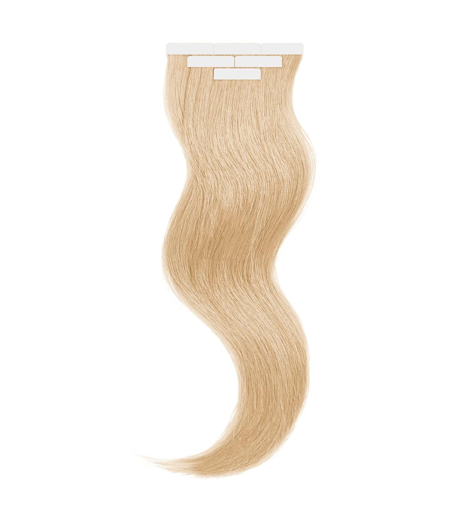 Buy Tape In Extensions 40 cm Virgin Human Hair - Set of 10 Platinum Blonde #60 | Premium Quality International Shipping - Buy Online on GoSupps.com