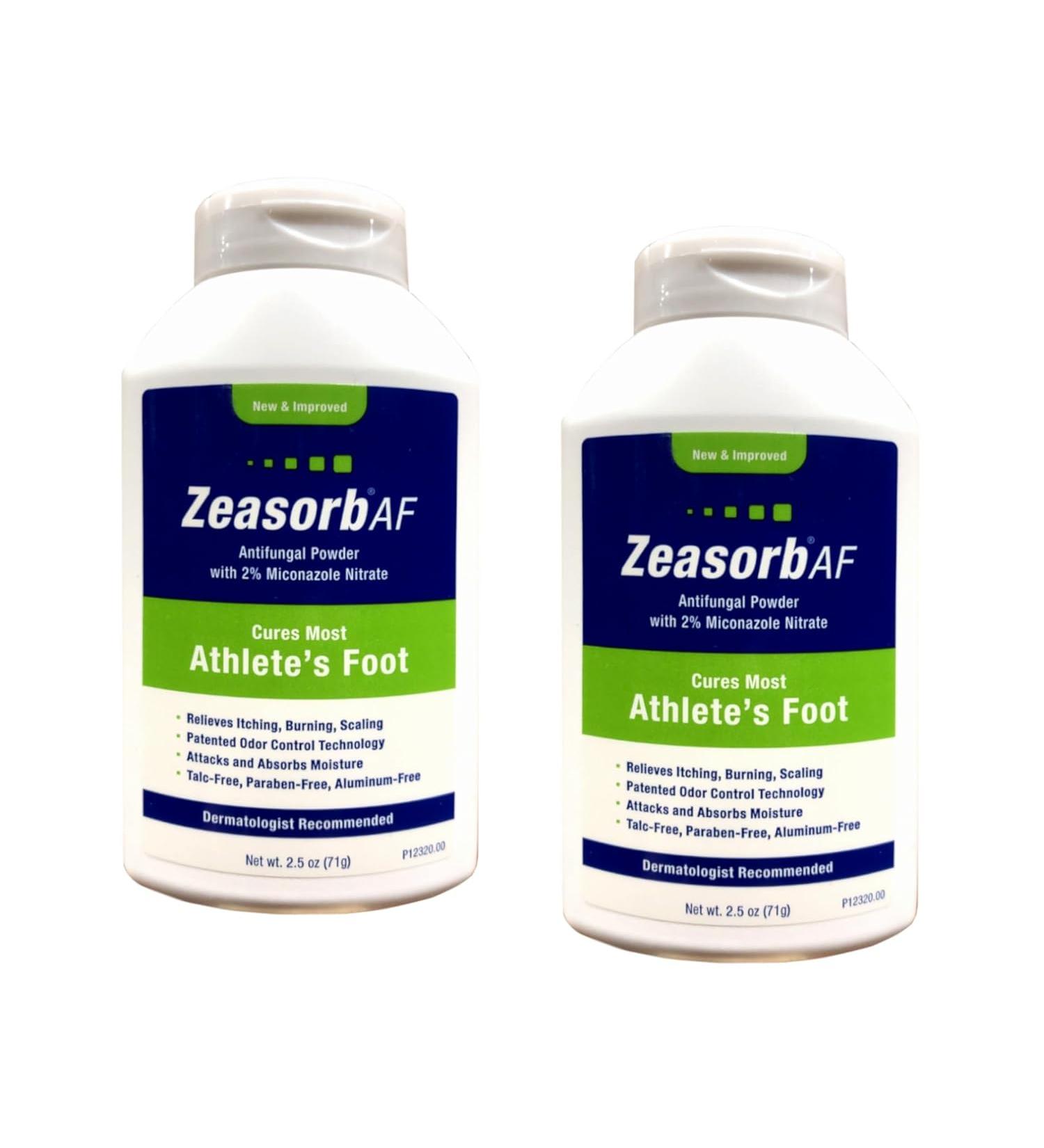 Buy Zeasorb AF Powder with 2% Miconazole Nitrate - 2.5 Ounce (Pack of 2) | International Shipping Available - Buy Online on GoSupps.com